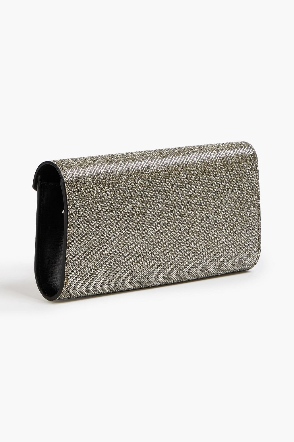 GANNI Banner Envelope glittered woven clutch
