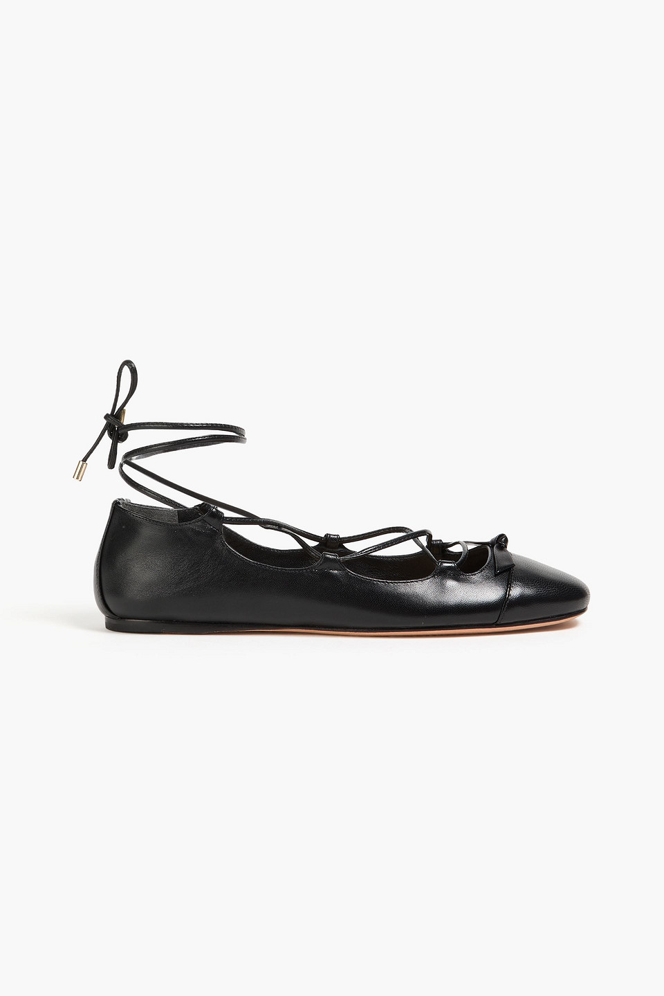 Alexandre Birman - Lace-up leather ballet flats - Black - EU 37.5