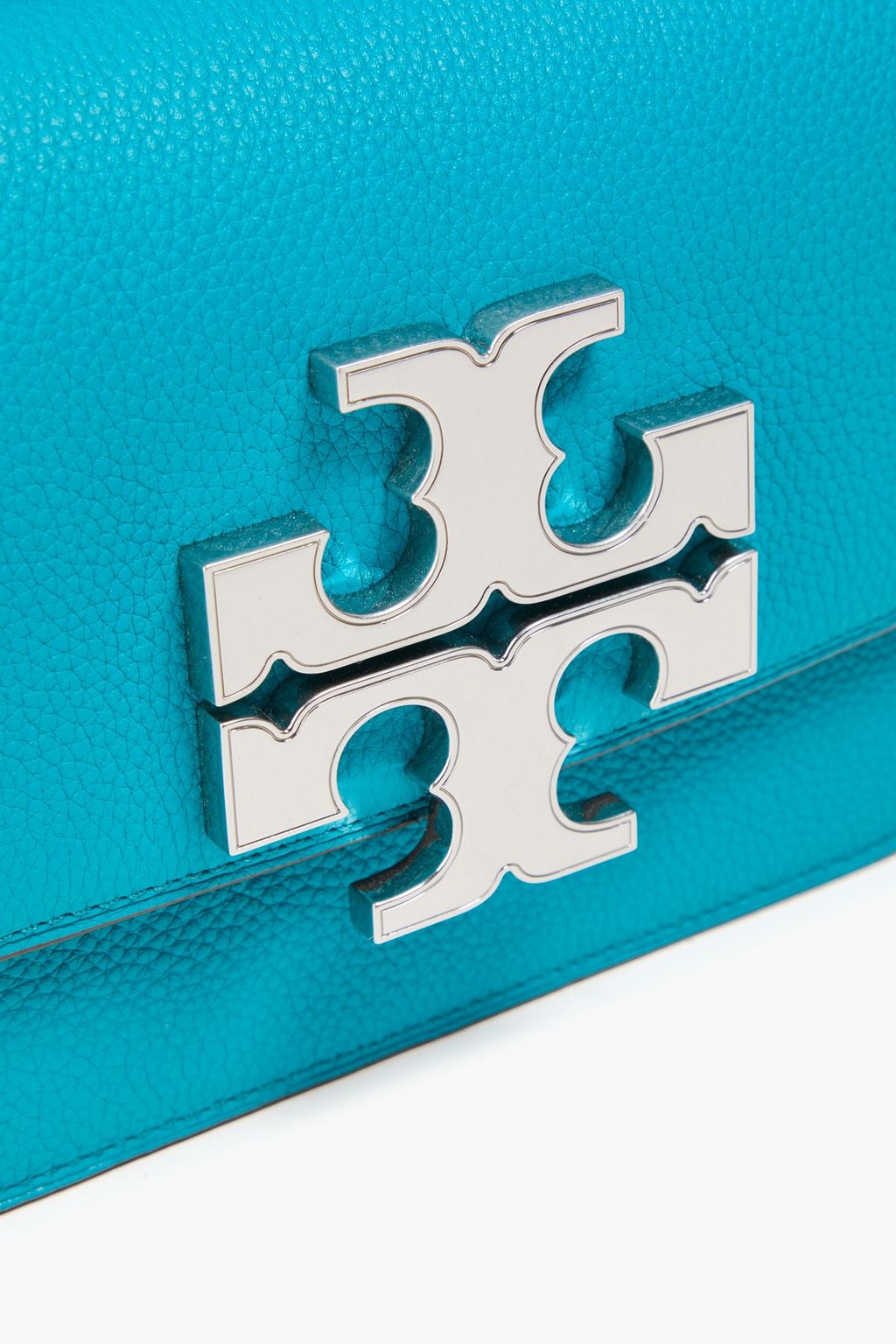TORY BURCH Eleonor pebbled-leather and suede shoulder bag