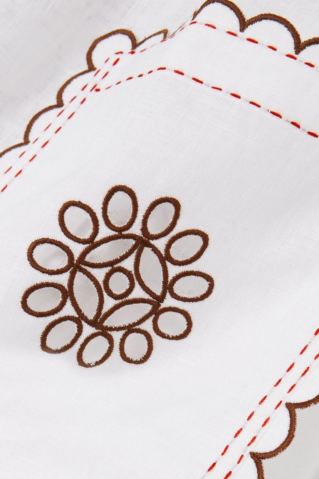 VITA KIN Stella Midikleid aus Leinen mit Stickereien