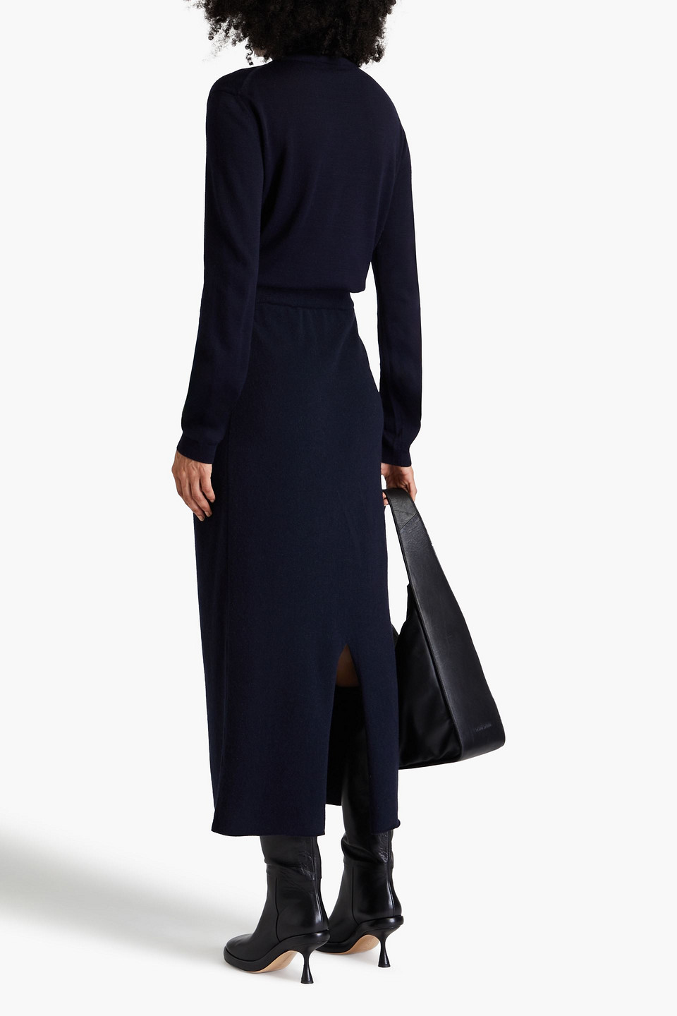 Le 17 Septembre Wool-blend Turtleneck Sweater In Navy