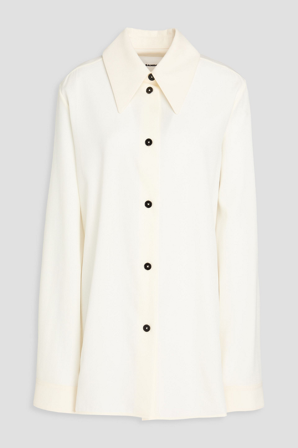 Jil Sander Wool-twill Shirt In Ivory