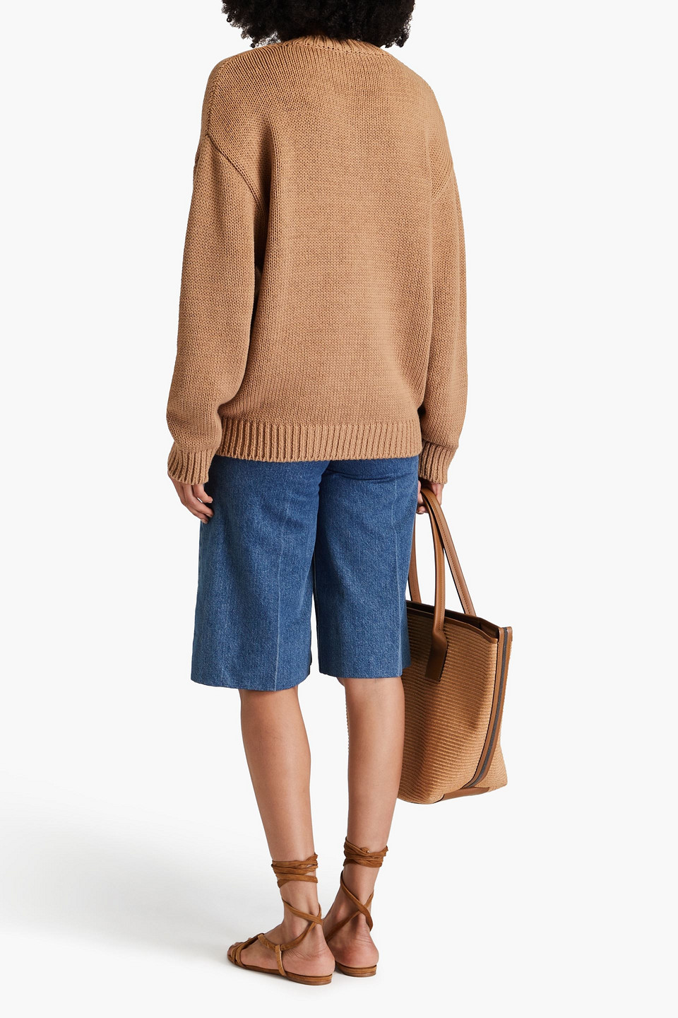 Le 17 Septembre Cotton Sweater In Camel