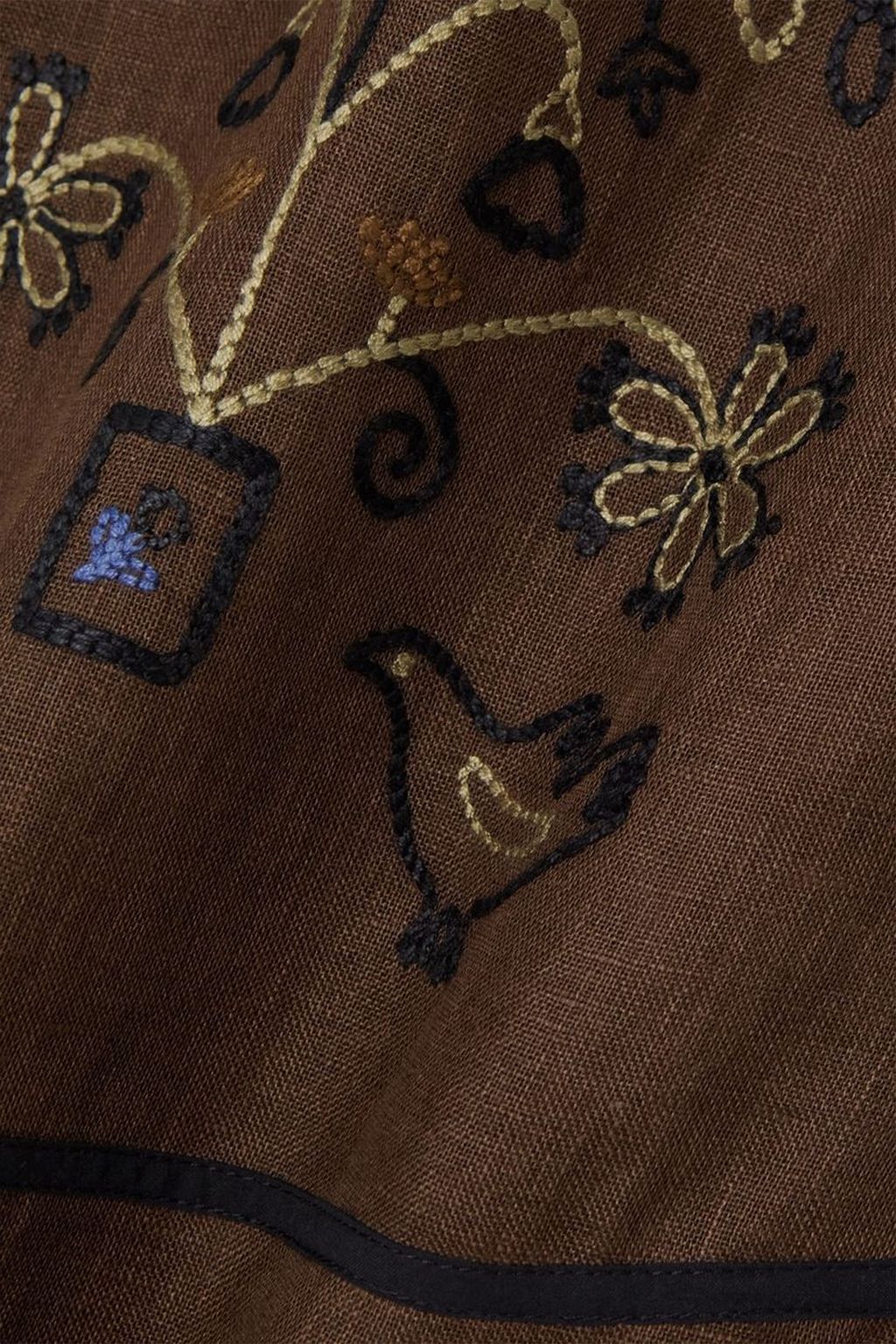 VITA KIN Misha Midirock aus Leinen mit Stickereien