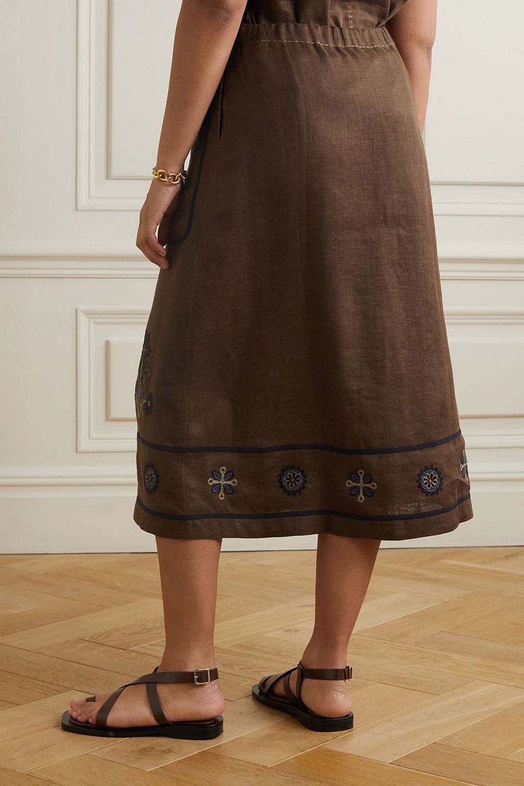 VITA KIN Misha Midirock aus Leinen mit Stickereien
