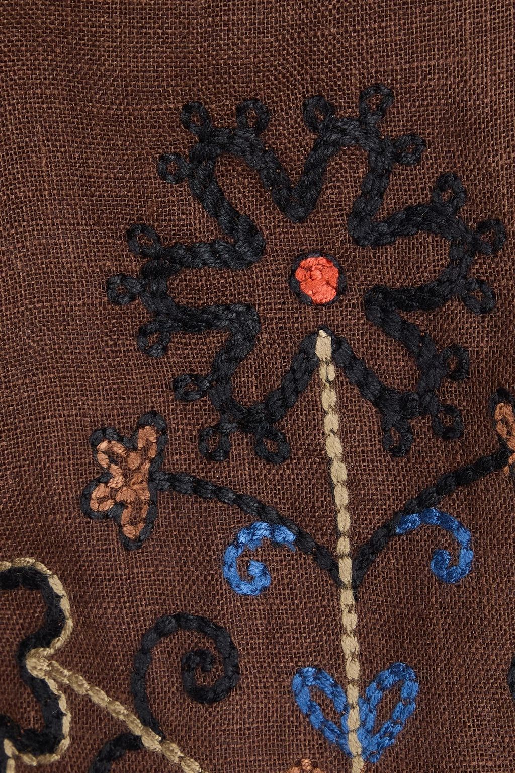 VITA KIN Embroidered linen blouse