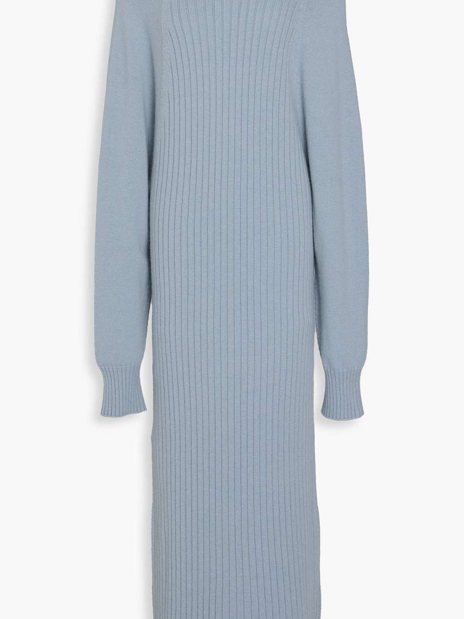 ribbed-knit midi dress