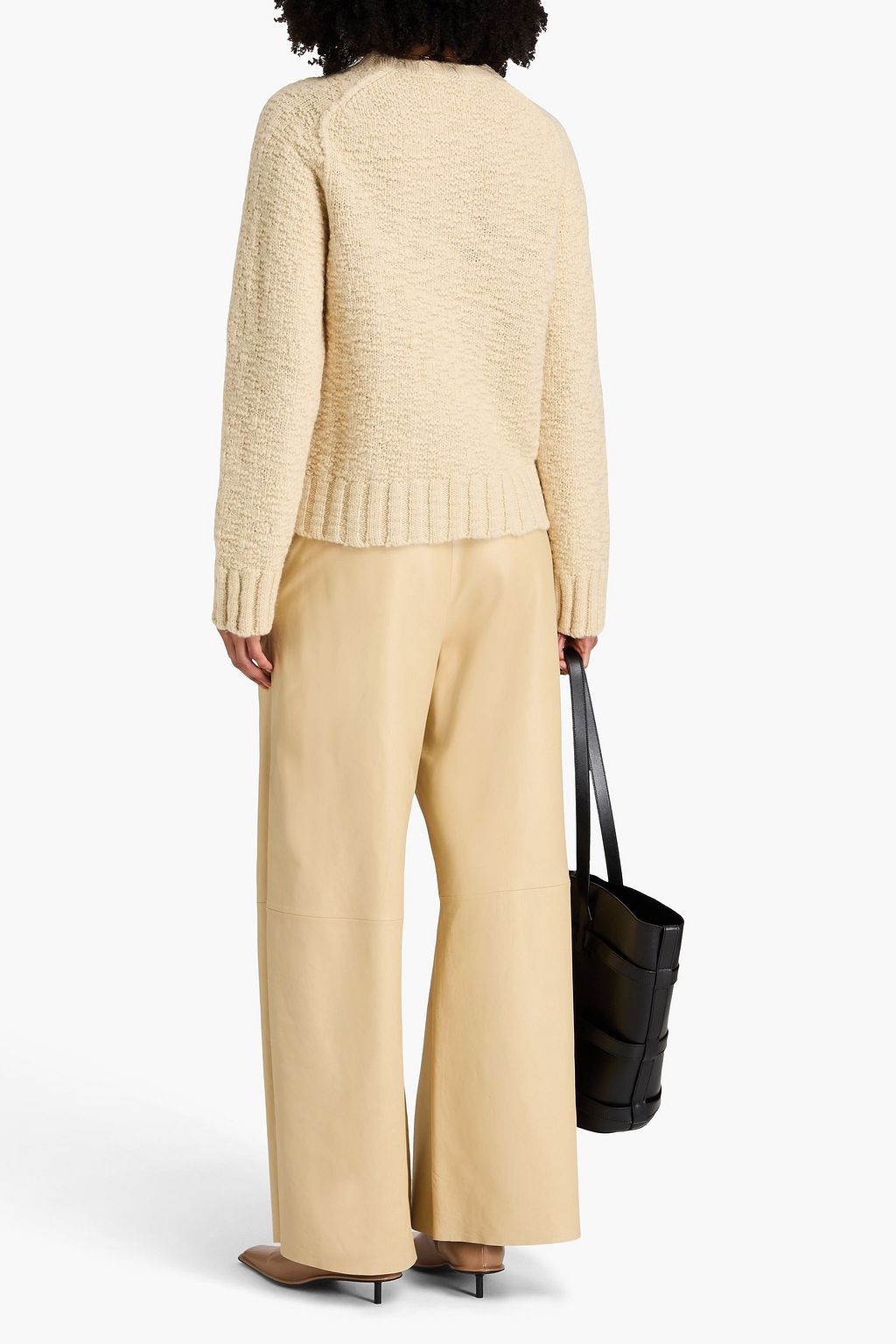 JIL SANDER كنزة رياضية من الصوف بحبكة بوكليه