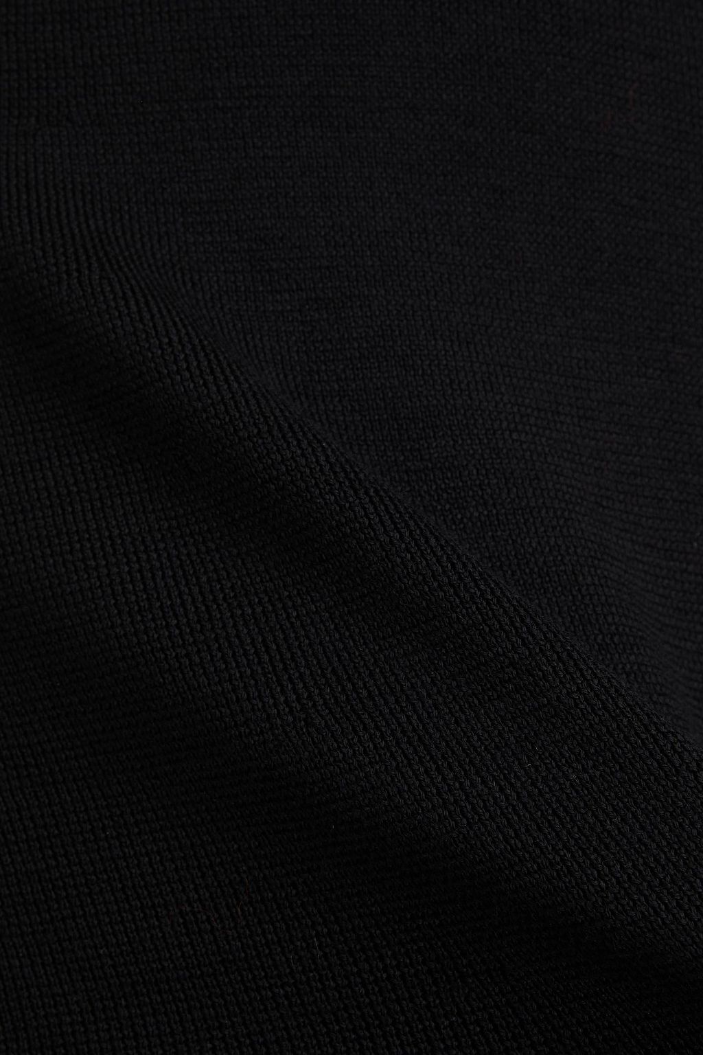 JIL SANDER فستان متوسط الطول من الصوف بتصميم مضلّع ومزين بفتحات