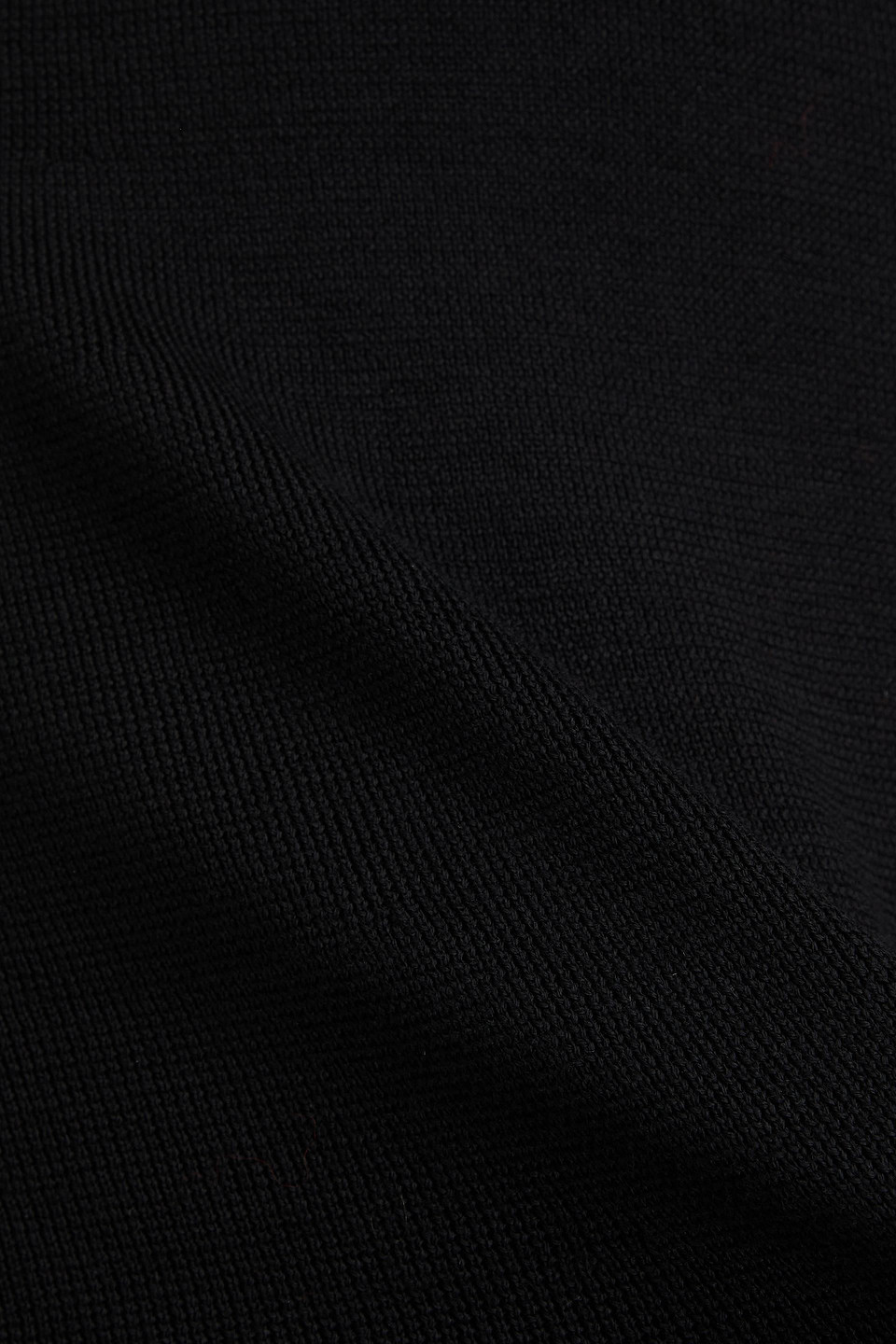 Jil Sander Cutout Ribbed Wool Midi Dress In Black