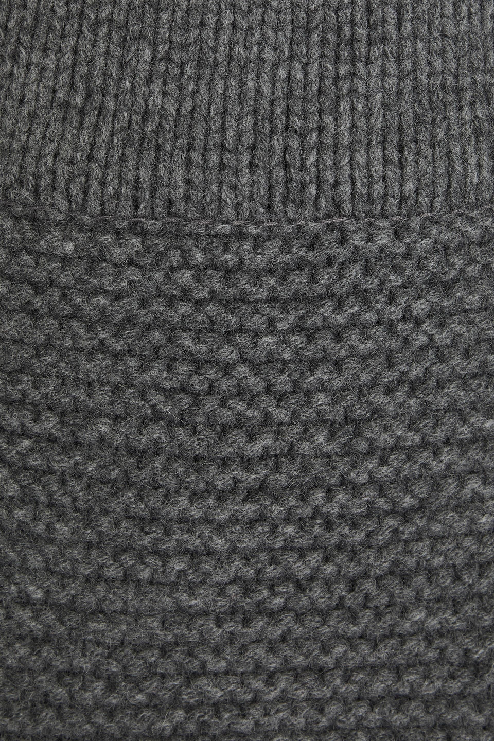 Le 17 Septembre Ribbed Wool Midi Skirt In Anthracite