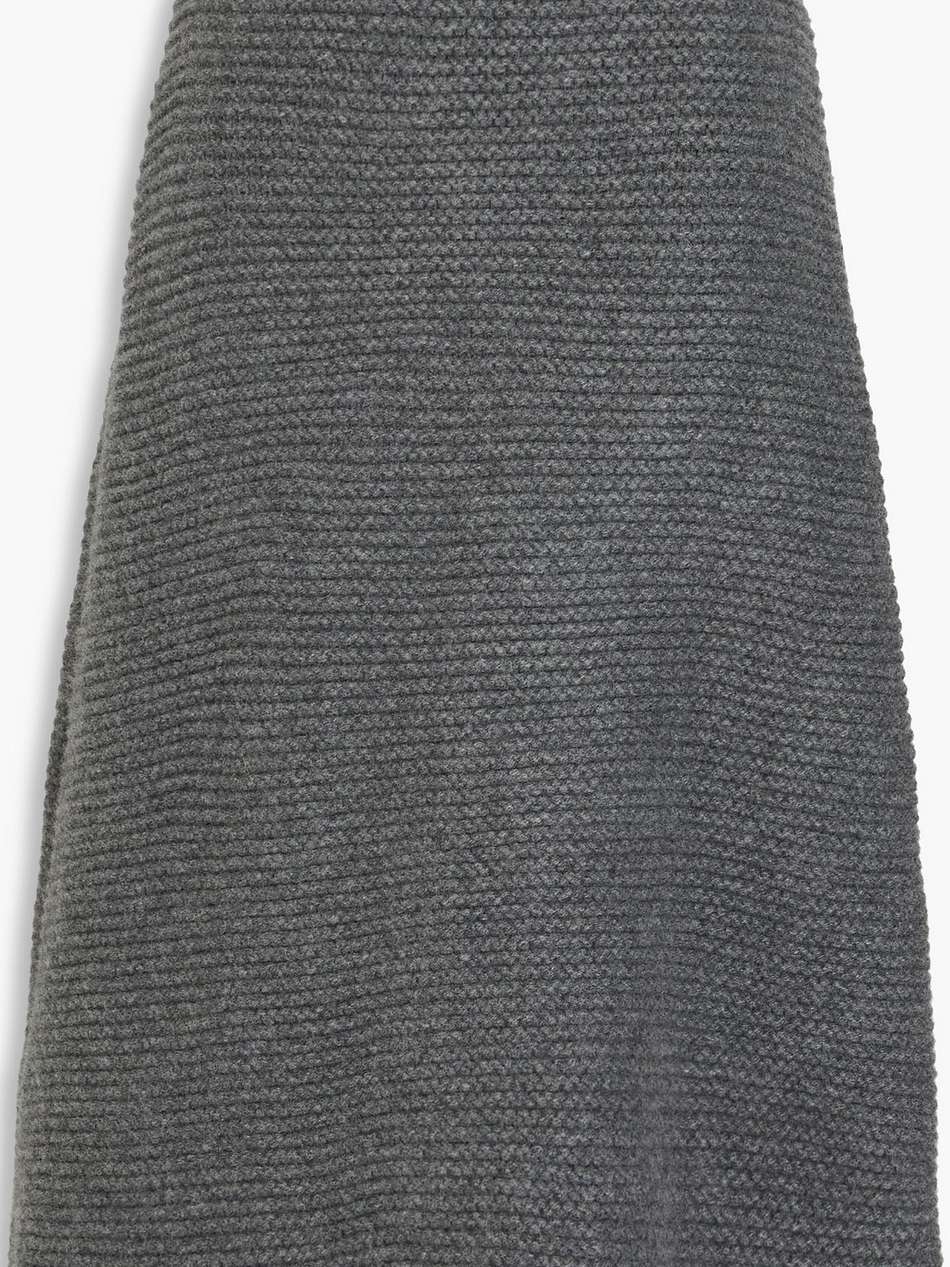 ribbed wool midi skirt