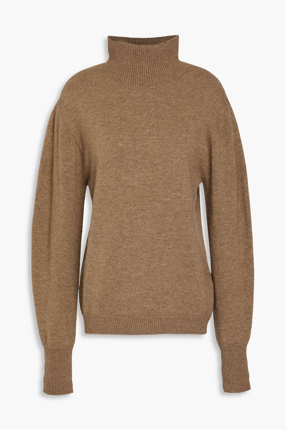Le 17 Septembre Knitted Turtleneck Sweater In Light Brown