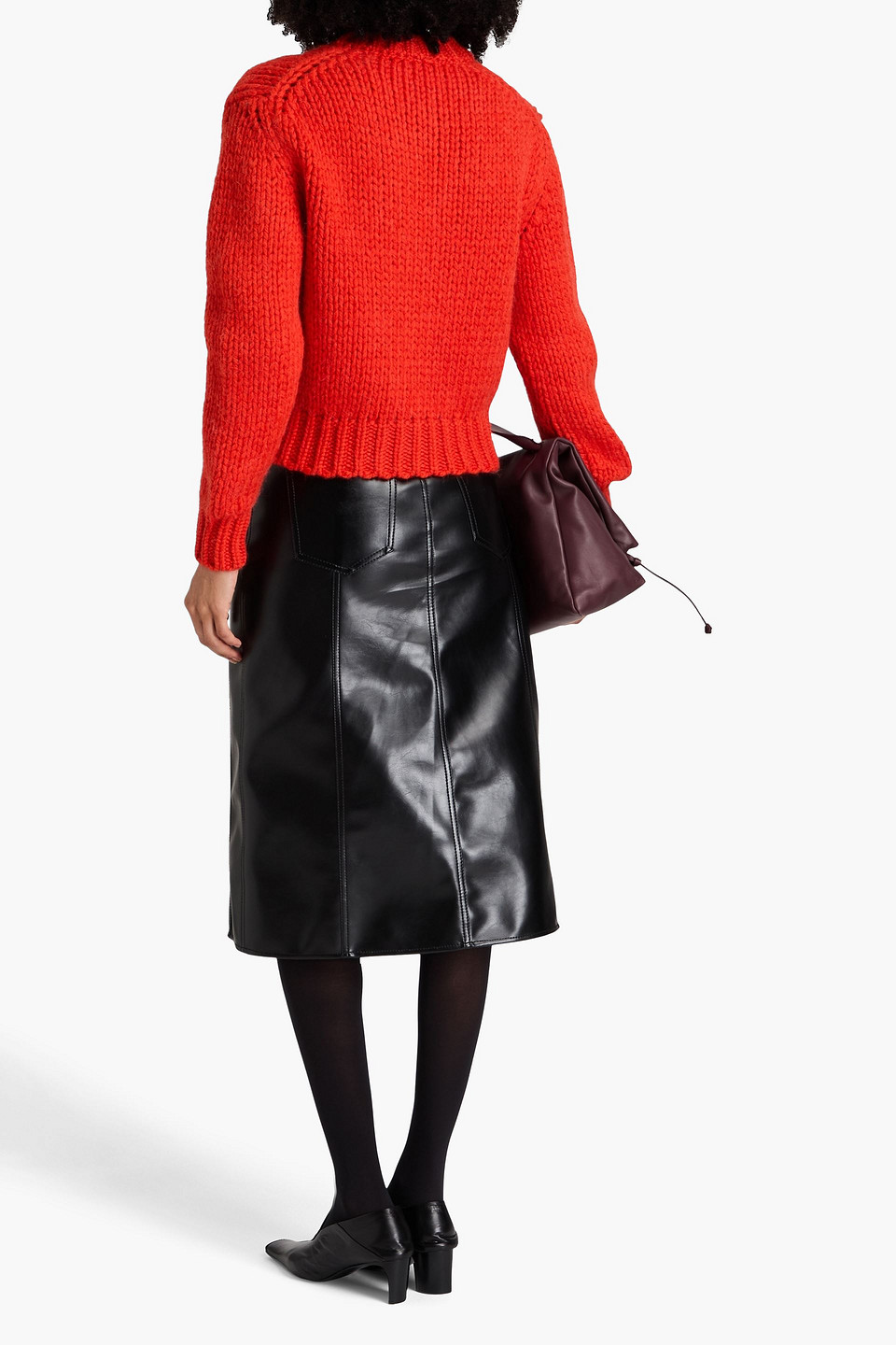 Jil Sander Wool And Alpaca-blend Sweater In Tomato Red