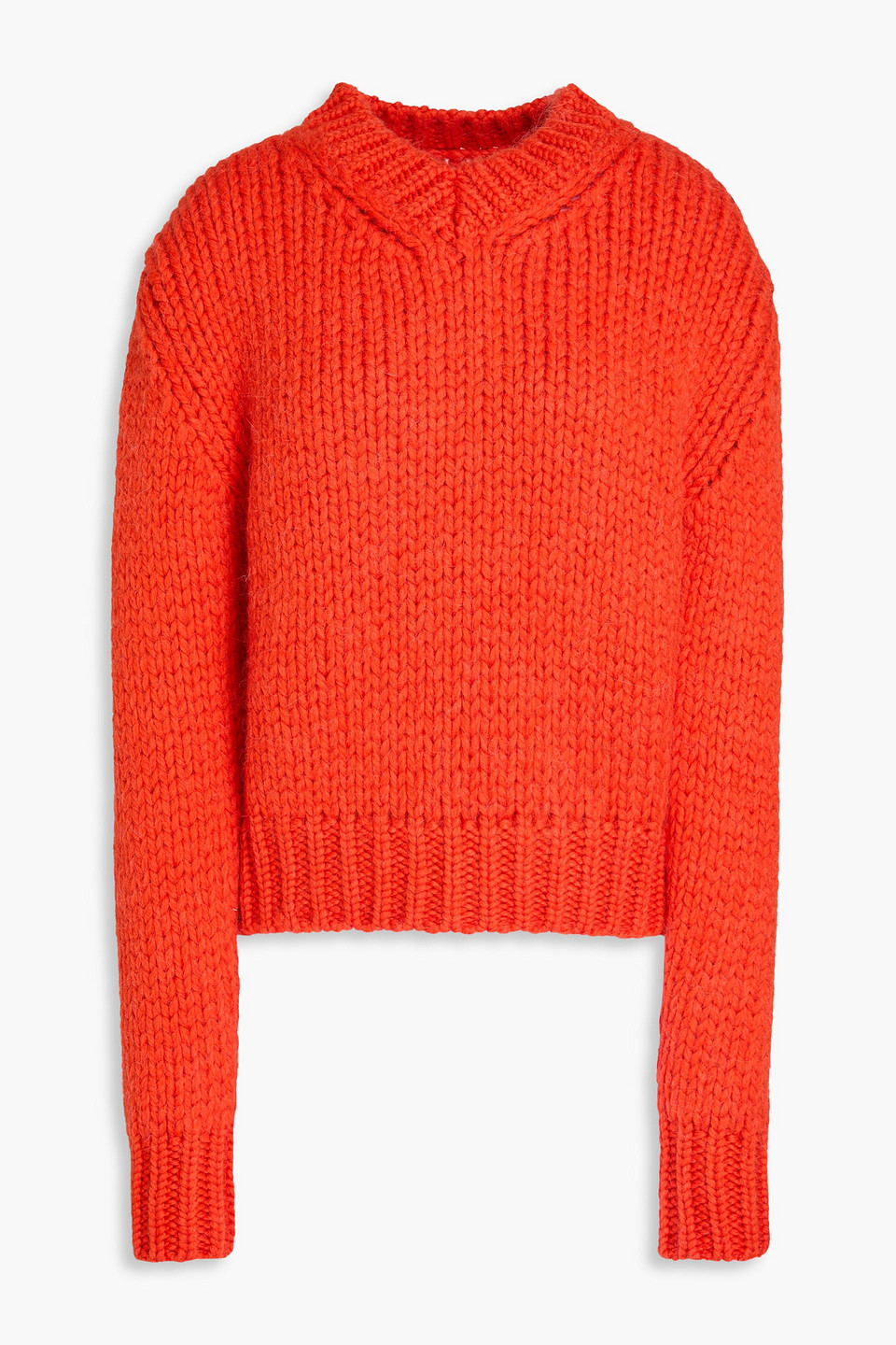 Jil Sander Wool And Alpaca-blend Sweater In Tomato Red