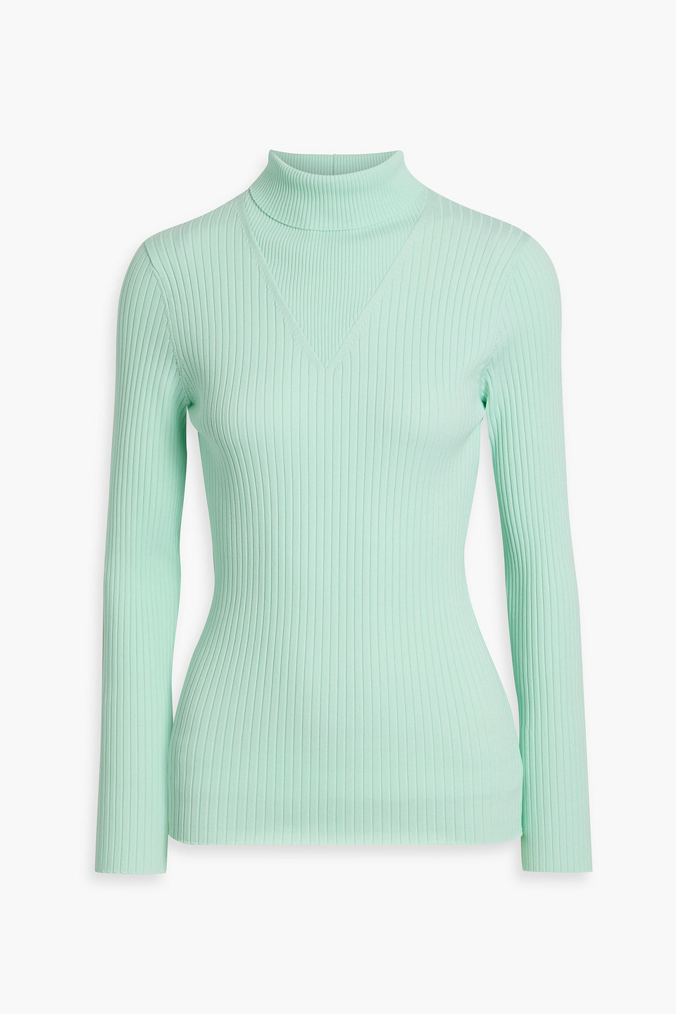 Aztech Mountain El Paradiso Ribbed-knit Turtleneck Sweater In Mint