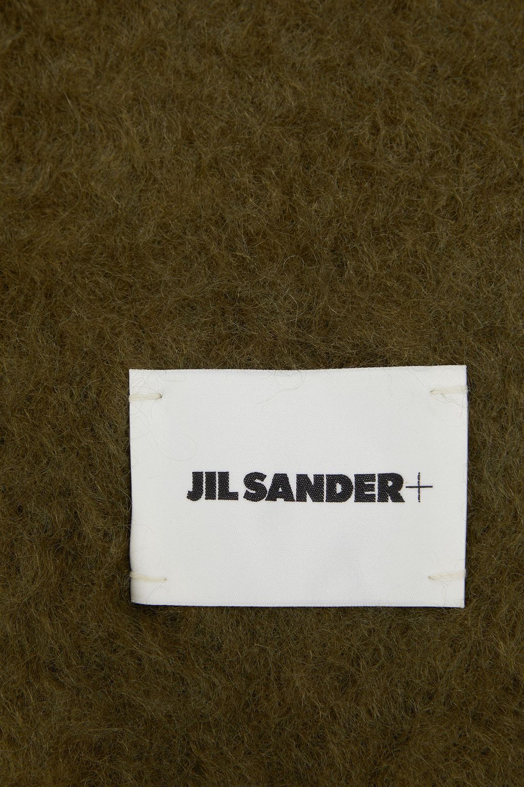 JIL SANDER Fringed brushed mohair-blend scarf