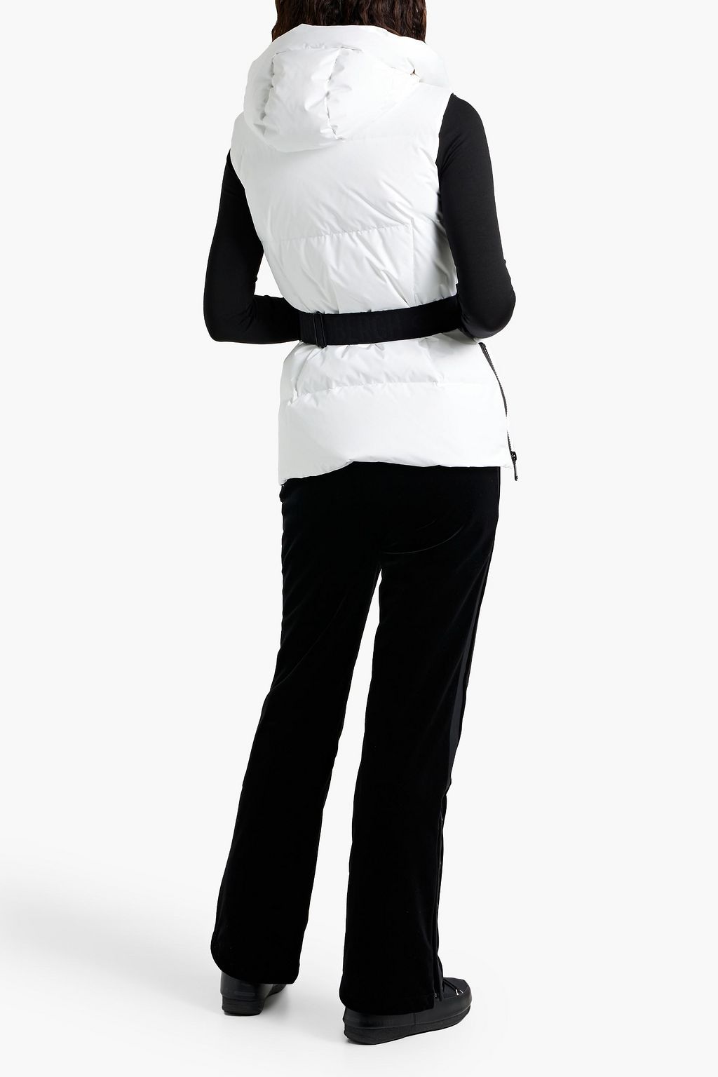GOLDBERGH Mae belted quilted shell hooded down vest
