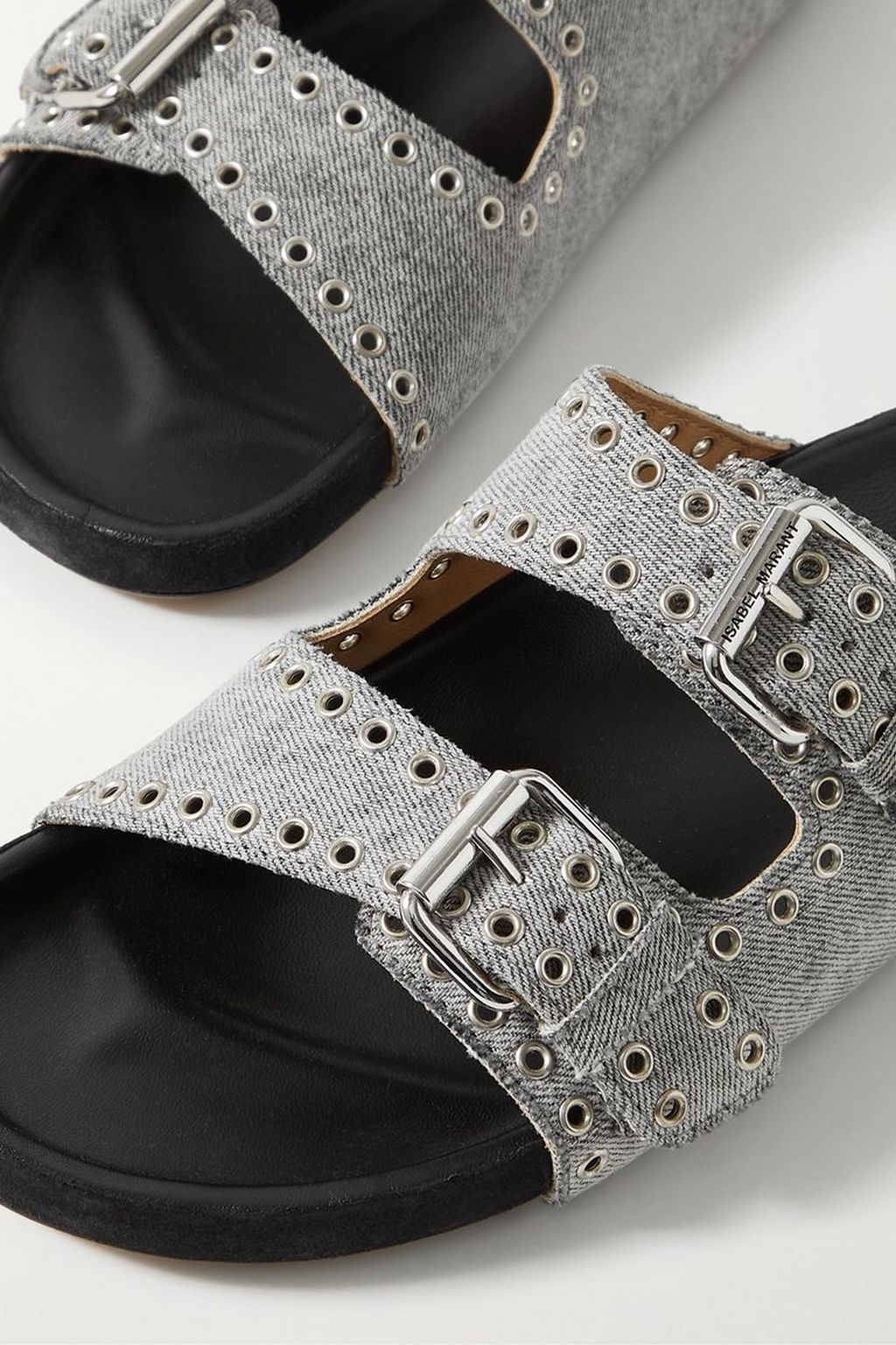 ISABEL MARANT Lennyo studded denim slides