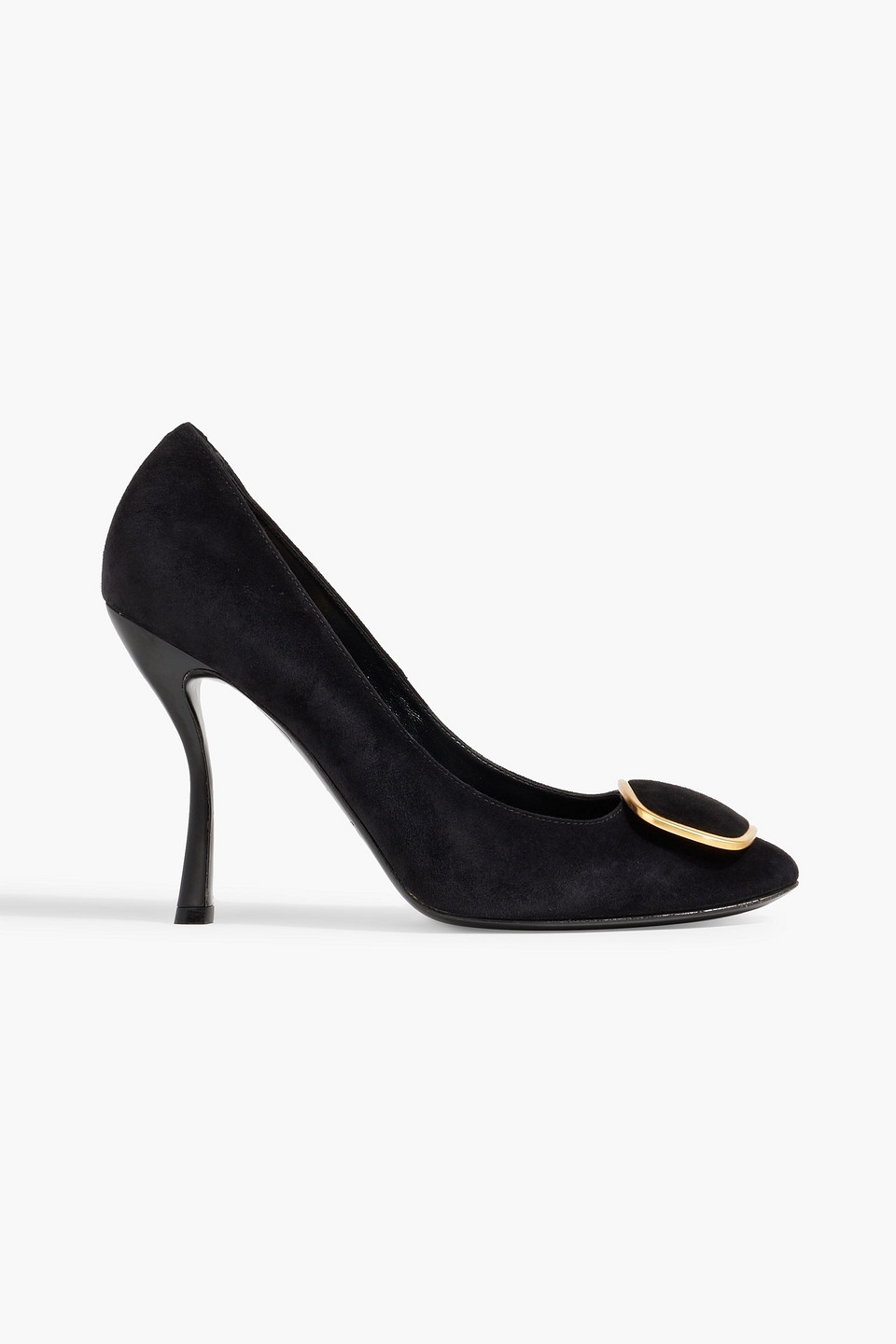 Embellished suede pumps