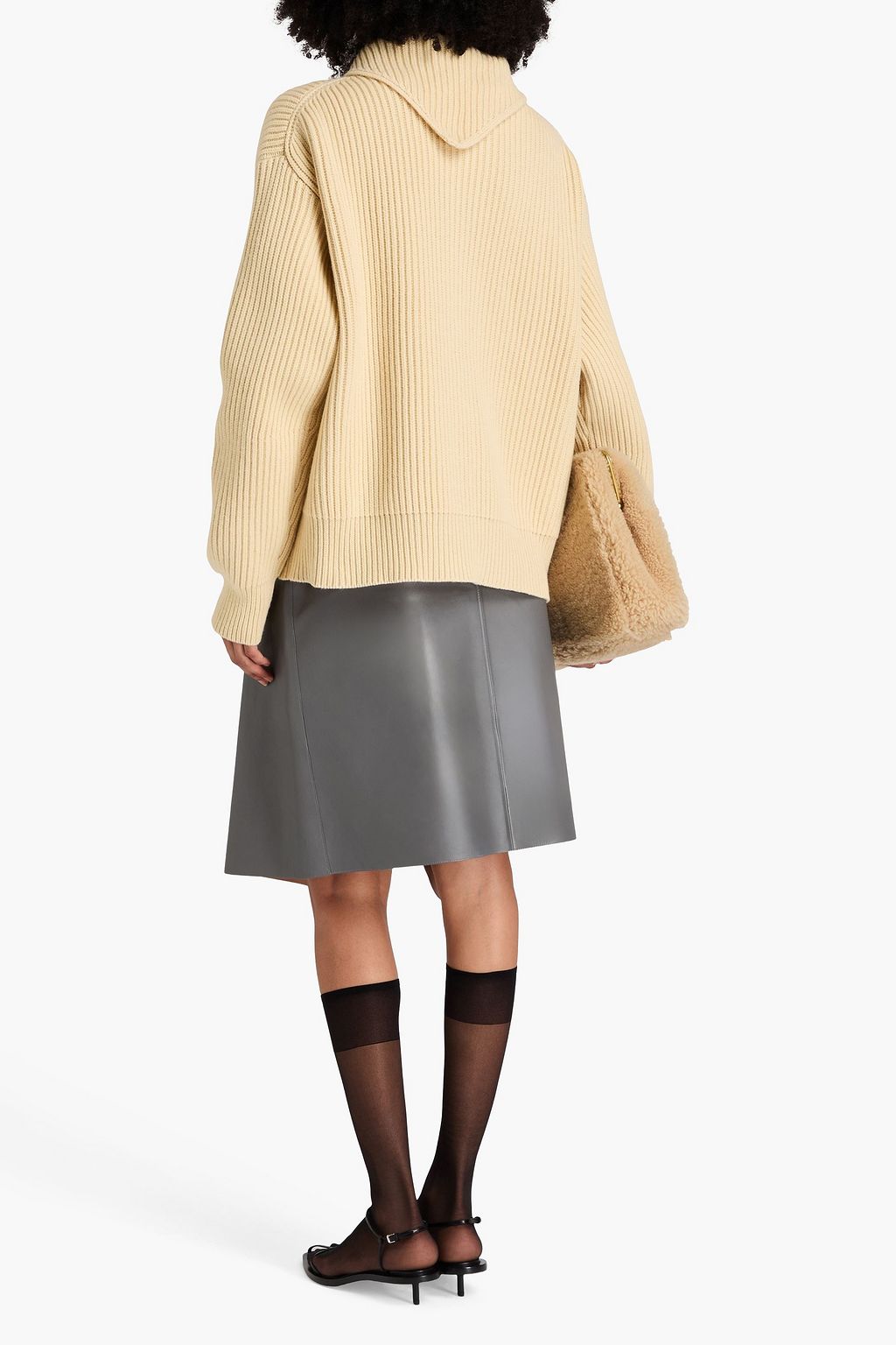 JIL SANDER كارديغان من الصوف بتصميم مضلّع