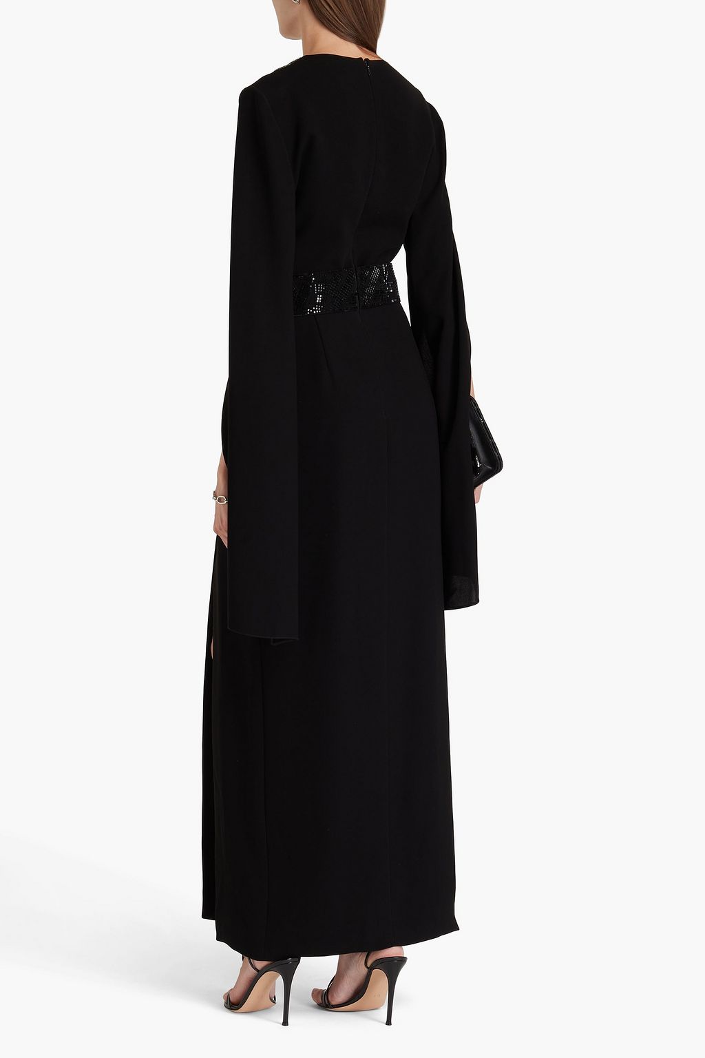 ELIE SAAB 크리스털 장식 크레이프 가운