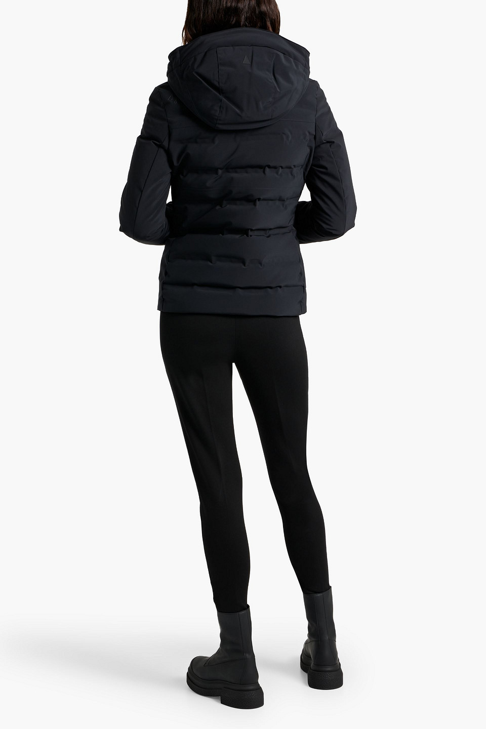 Aztech Mountain Nuke Quilted Ski Hooded Jacket In Black