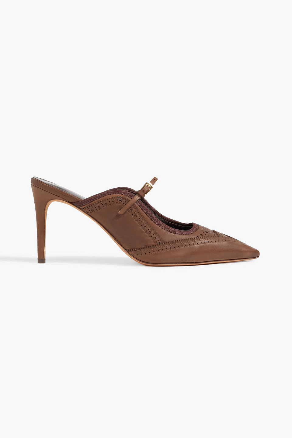 Alexandre Birman Millie 86 Perforated Leather Mules In Brown