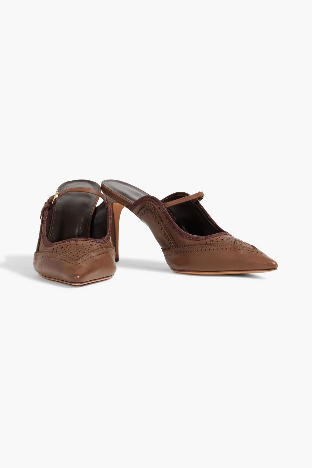 ALEXANDRE BIRMAN Millie 86 perforated leather mules | THE OUTNET