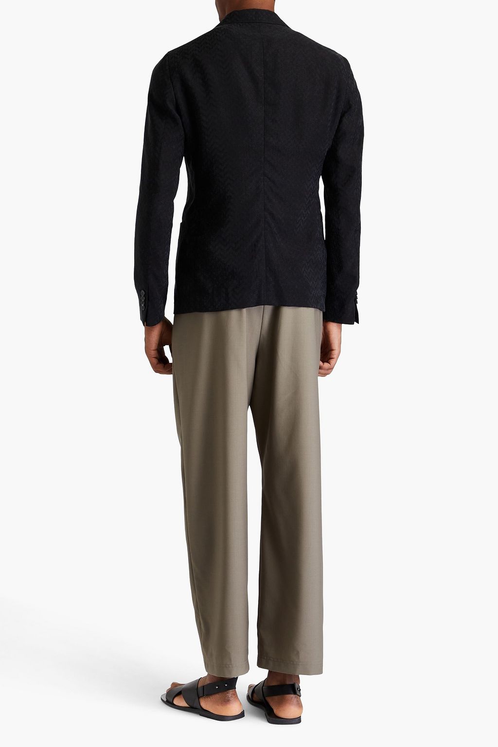GIORGIO ARMANI Fil coupé washed cupro blazer