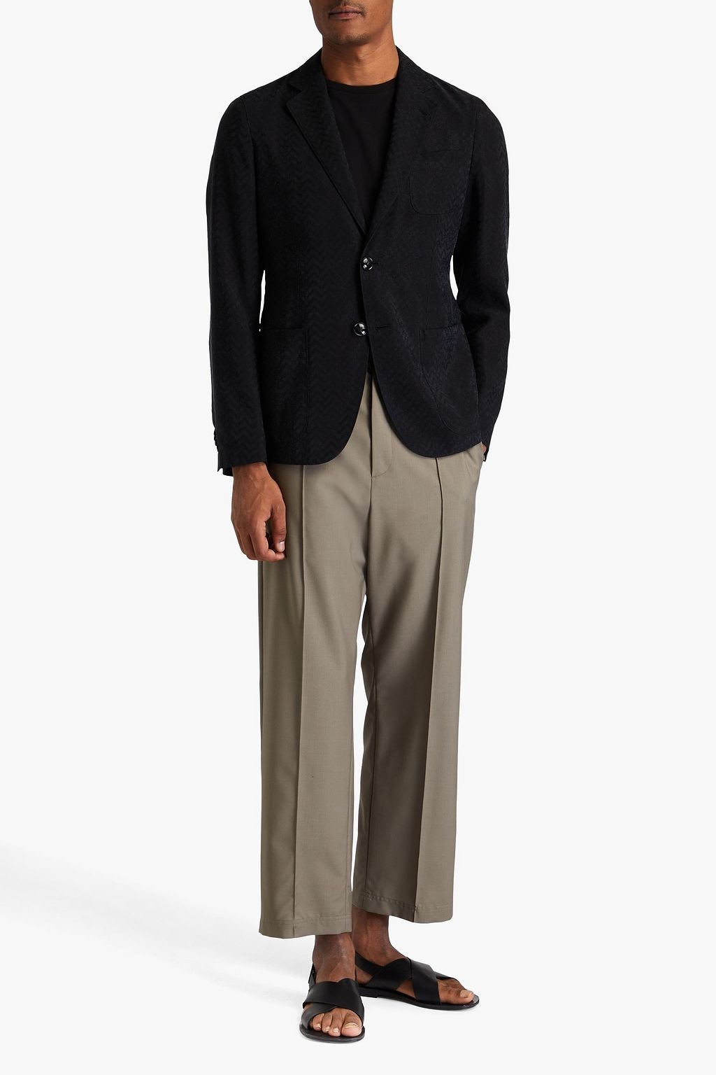 GIORGIO ARMANI Fil coupé washed cupro blazer