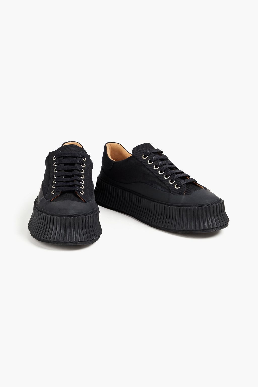 JIL SANDER حذاء سنيكرز بنعل سميك من التويل