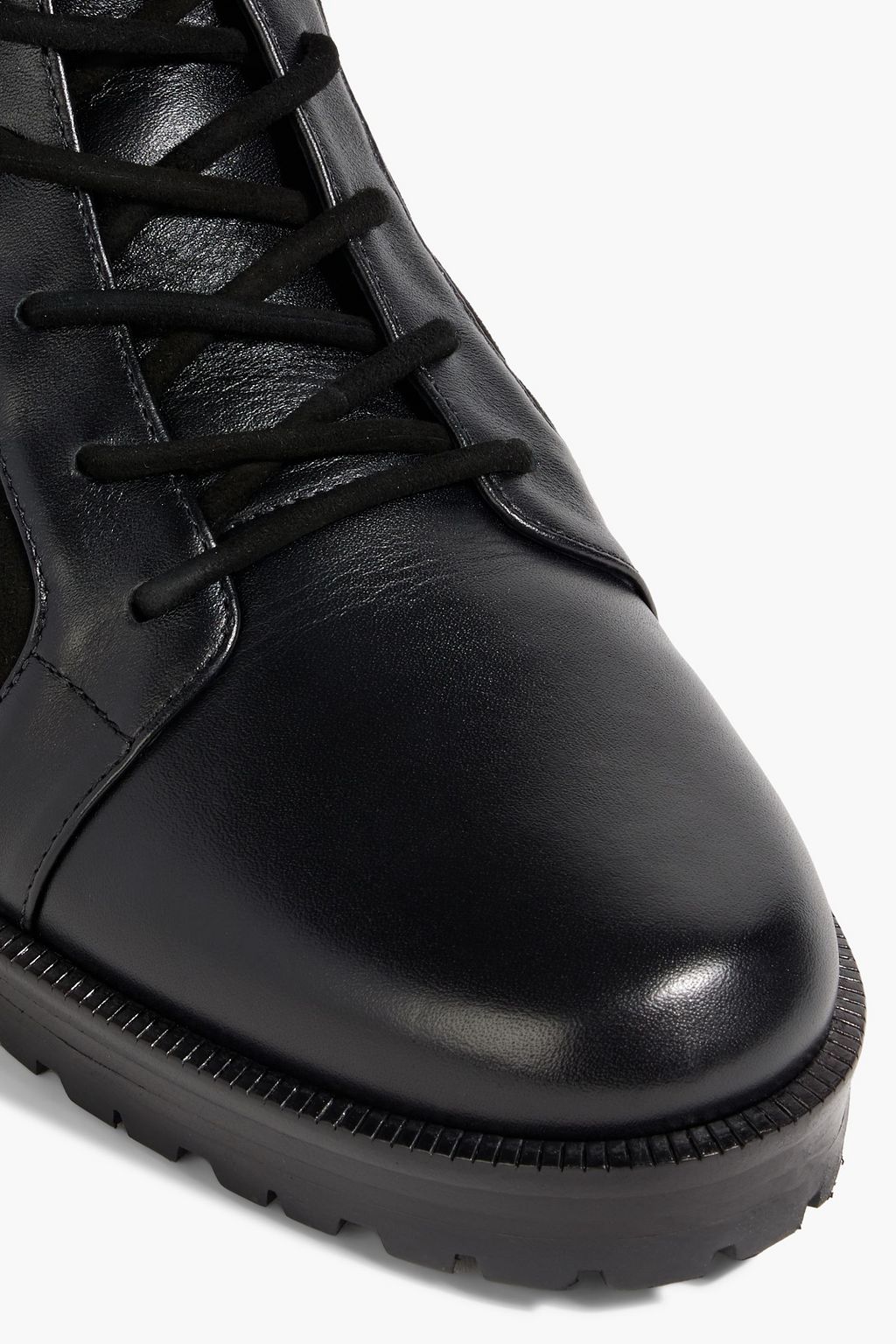ALEXANDRE BIRMAN Clarita quilted suede and leather combat boots