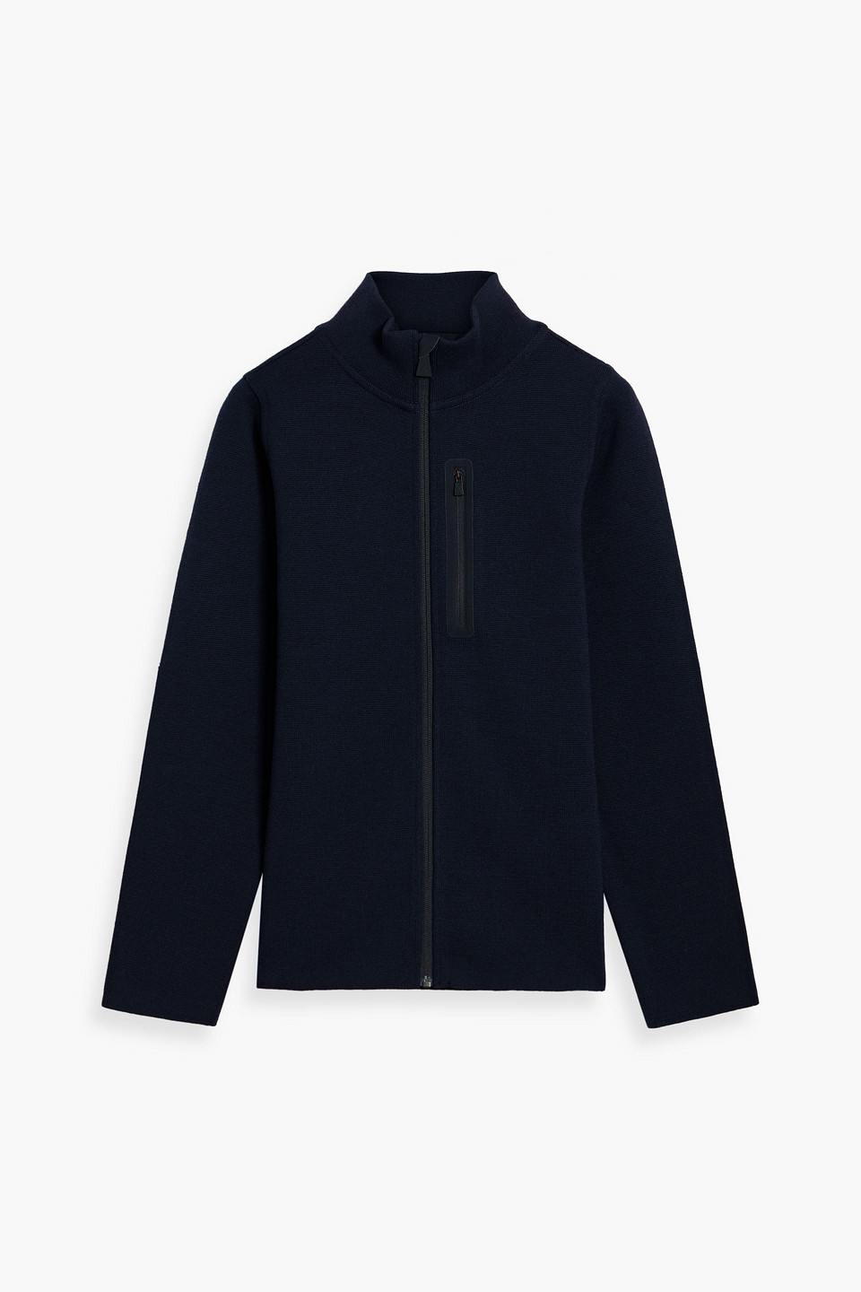 Aztech Mountain Shell-paneled Wool Jacket In Midnight Blue