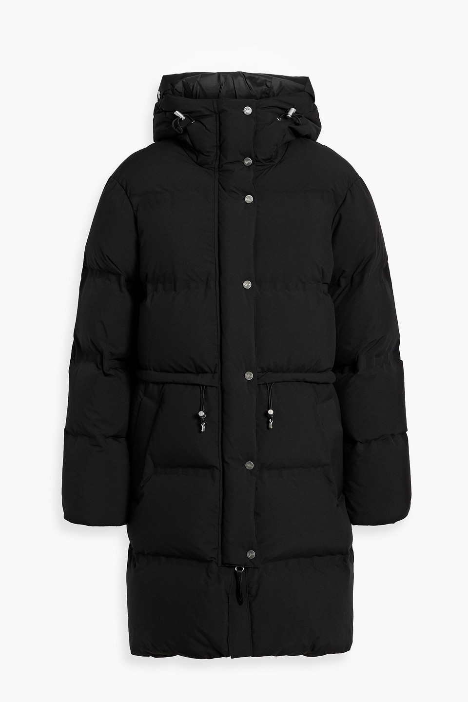 Aztech Mountain Galena Quilted Shell Hooded Down Coat In Black