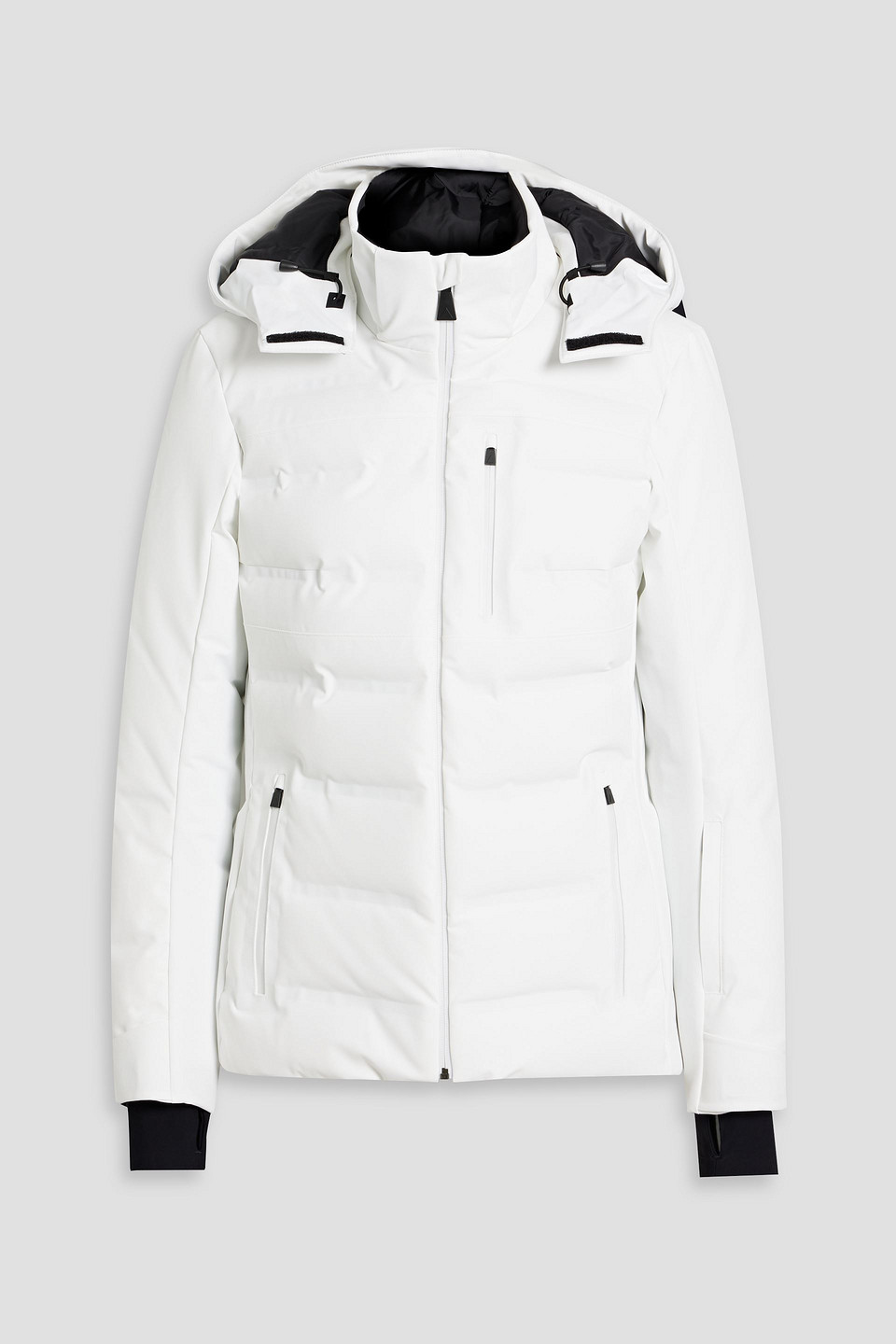Aztech Mountain Nuke Quilted Hooded Ski Jacket In White