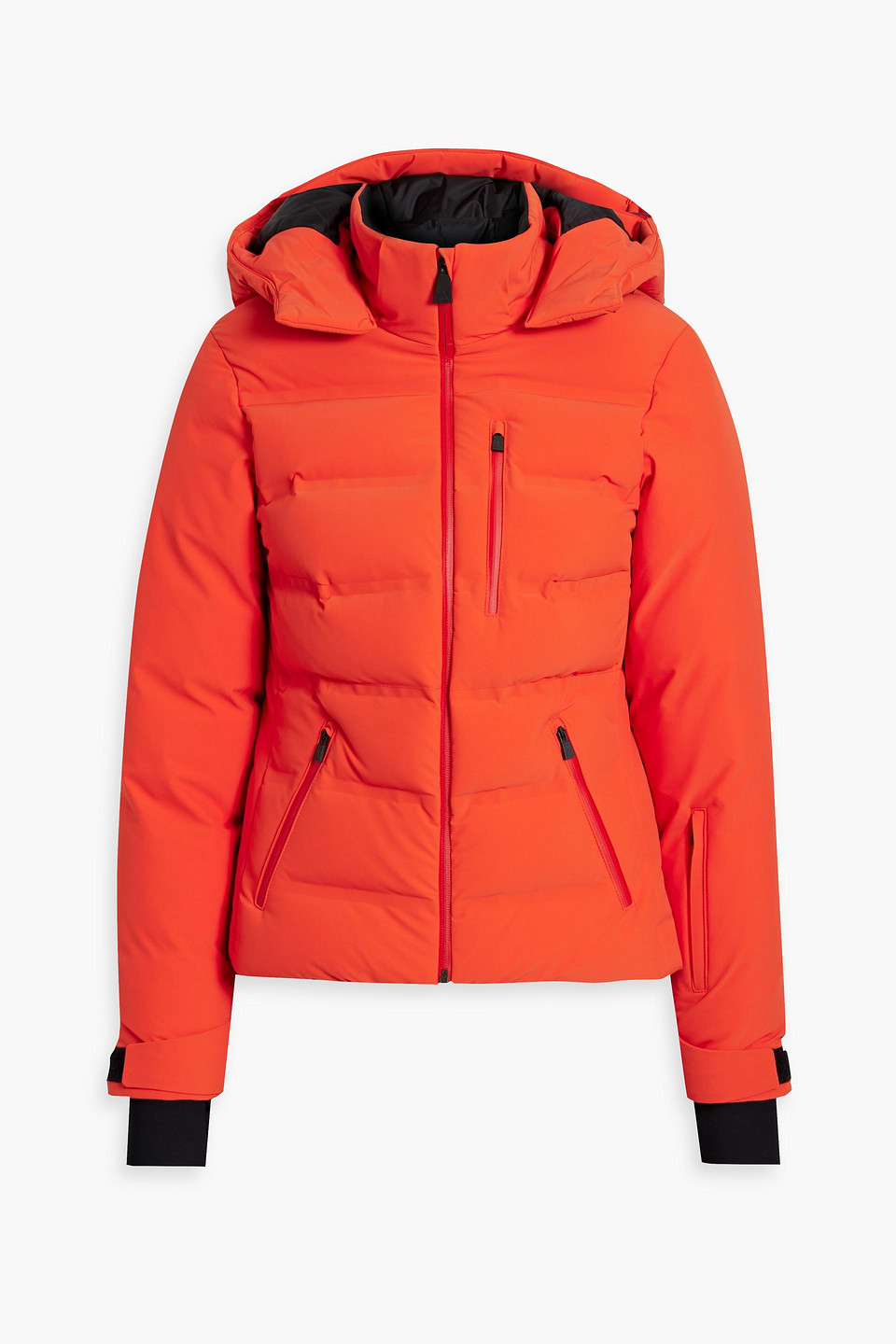 Aztech Mountain Nuke Quilted Hooded Ski Jacket In Orange