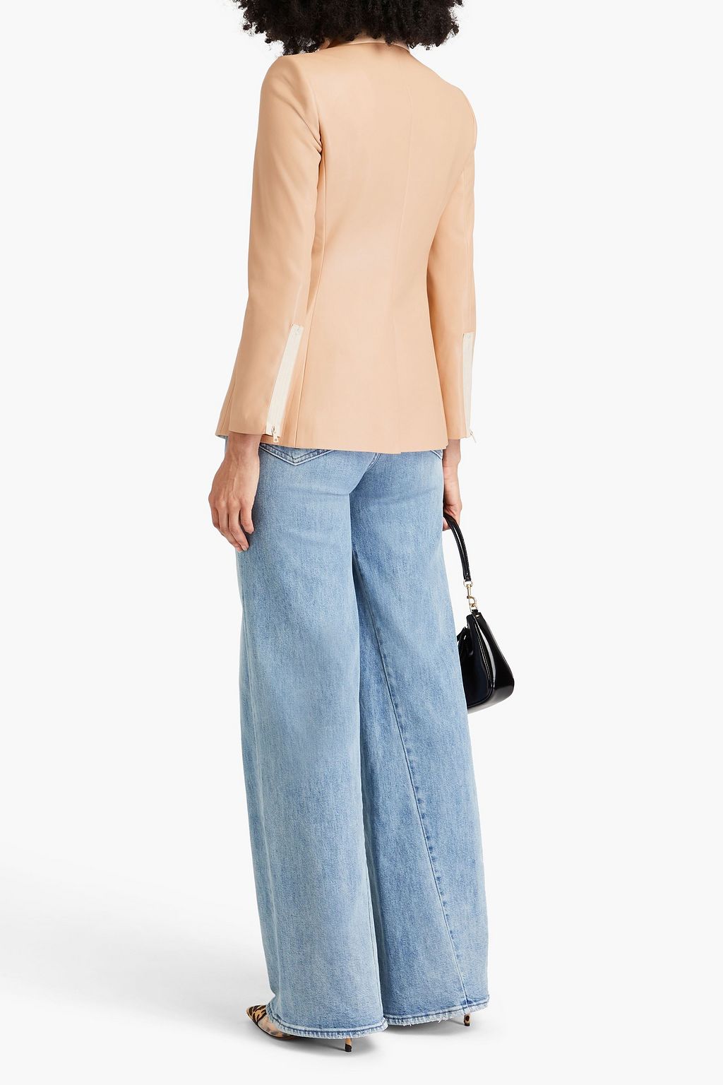 ALICE + OLIVIA Faux leather blazer