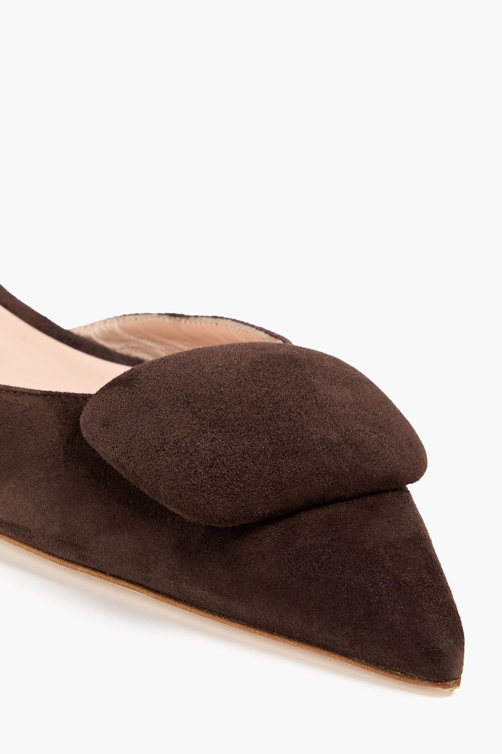 RUPERT SANDERSON Sabine スエード スリングバック ポインテッドトゥ フラットシューズ