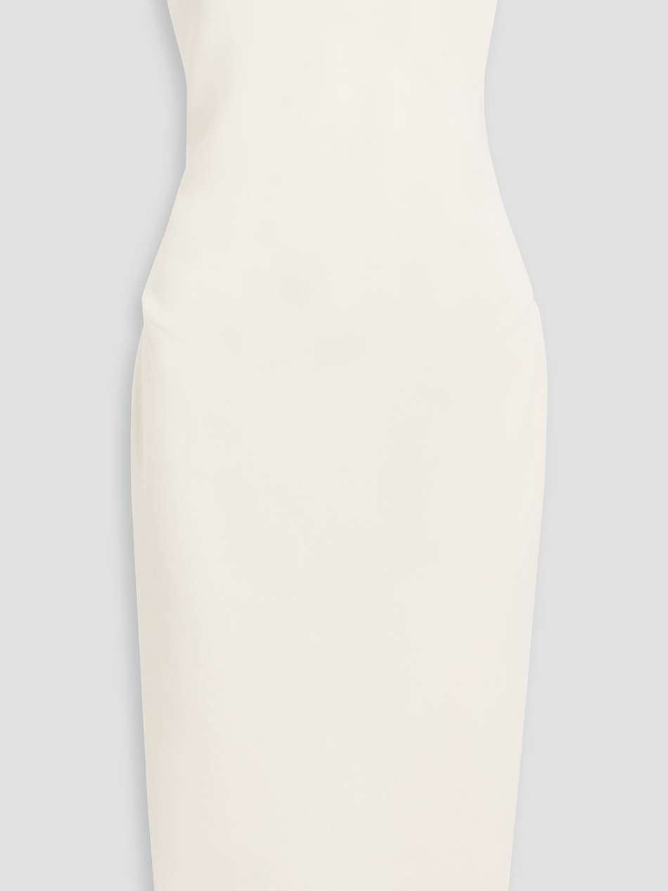strapless grain de poudre wool-blend dress