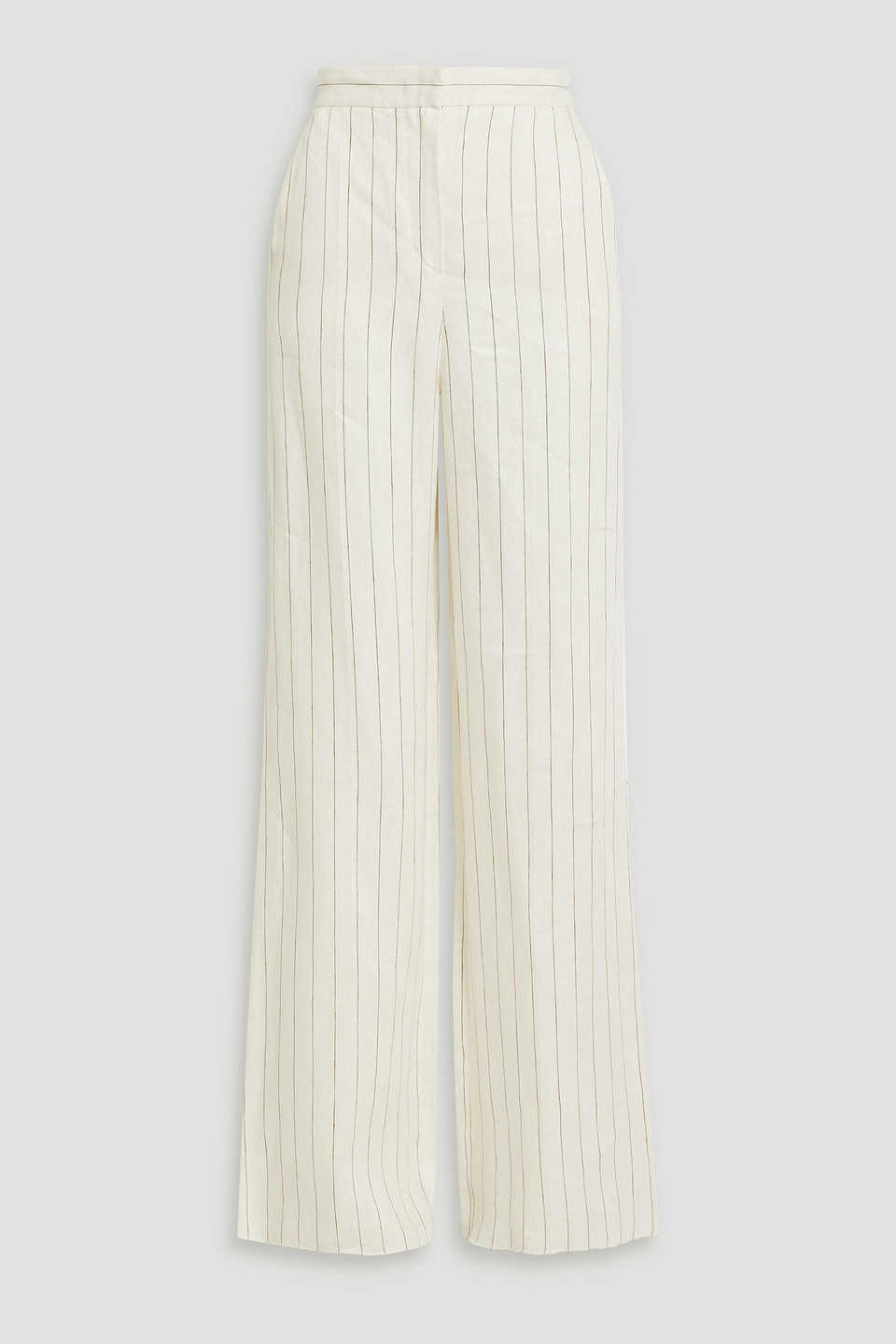 Max Mara Giuliva Striped Wide-leg Pants In Ivory