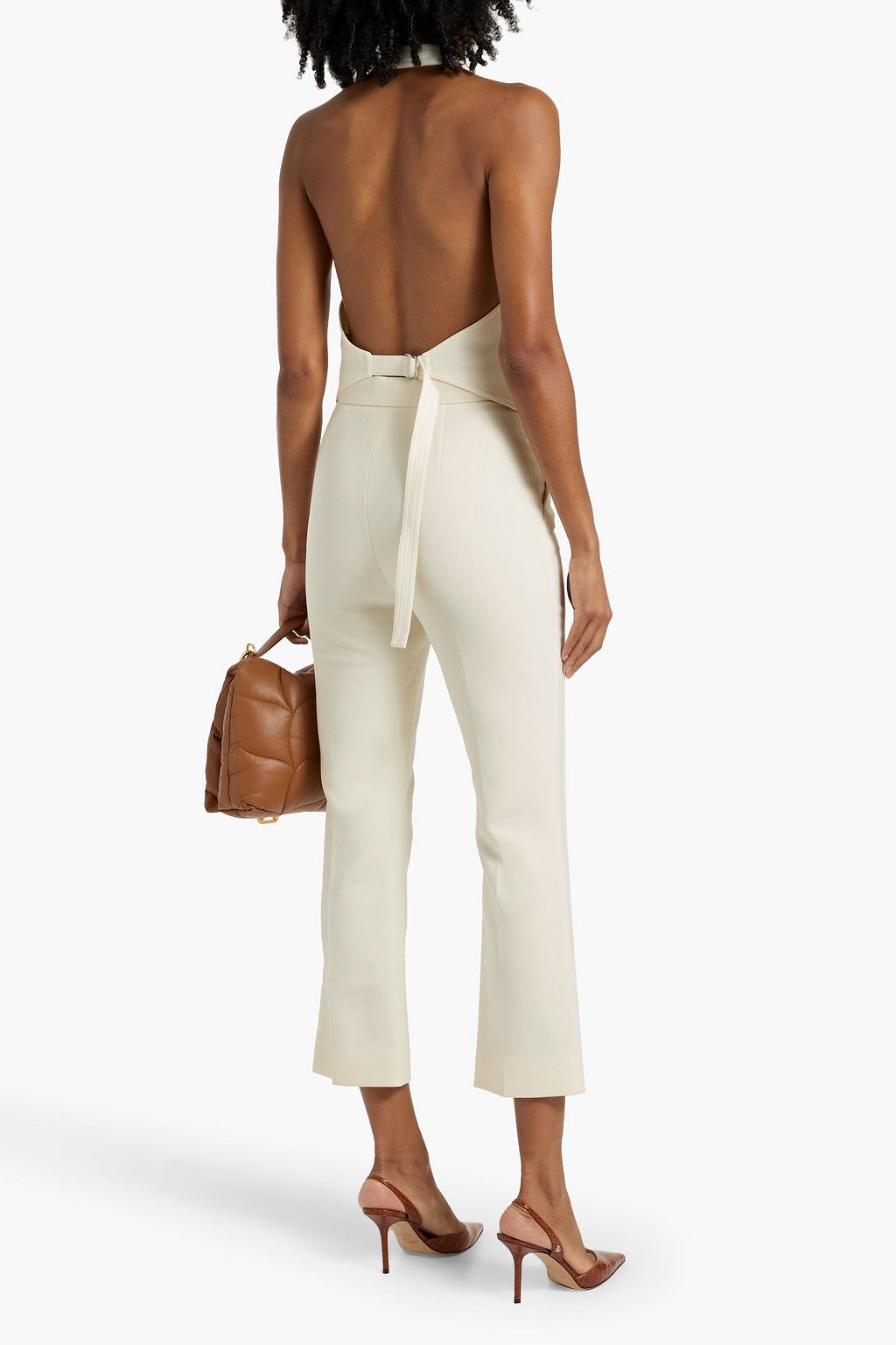 MAX MARA Nepeta grain de poudre wool-blend kick-flare pants