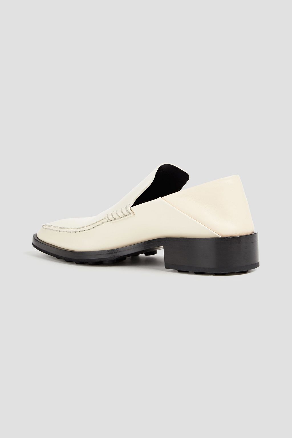 JIL SANDER حذاء لوفر من الجلد بكعب قابل للطي لامع