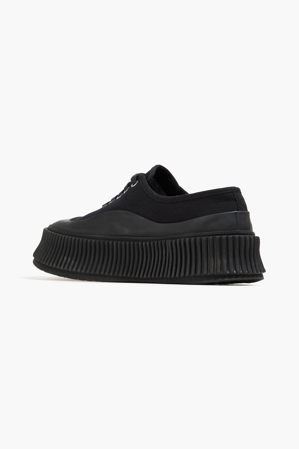 JIL SANDER CANVAS PLATFORM SNEAKERS 