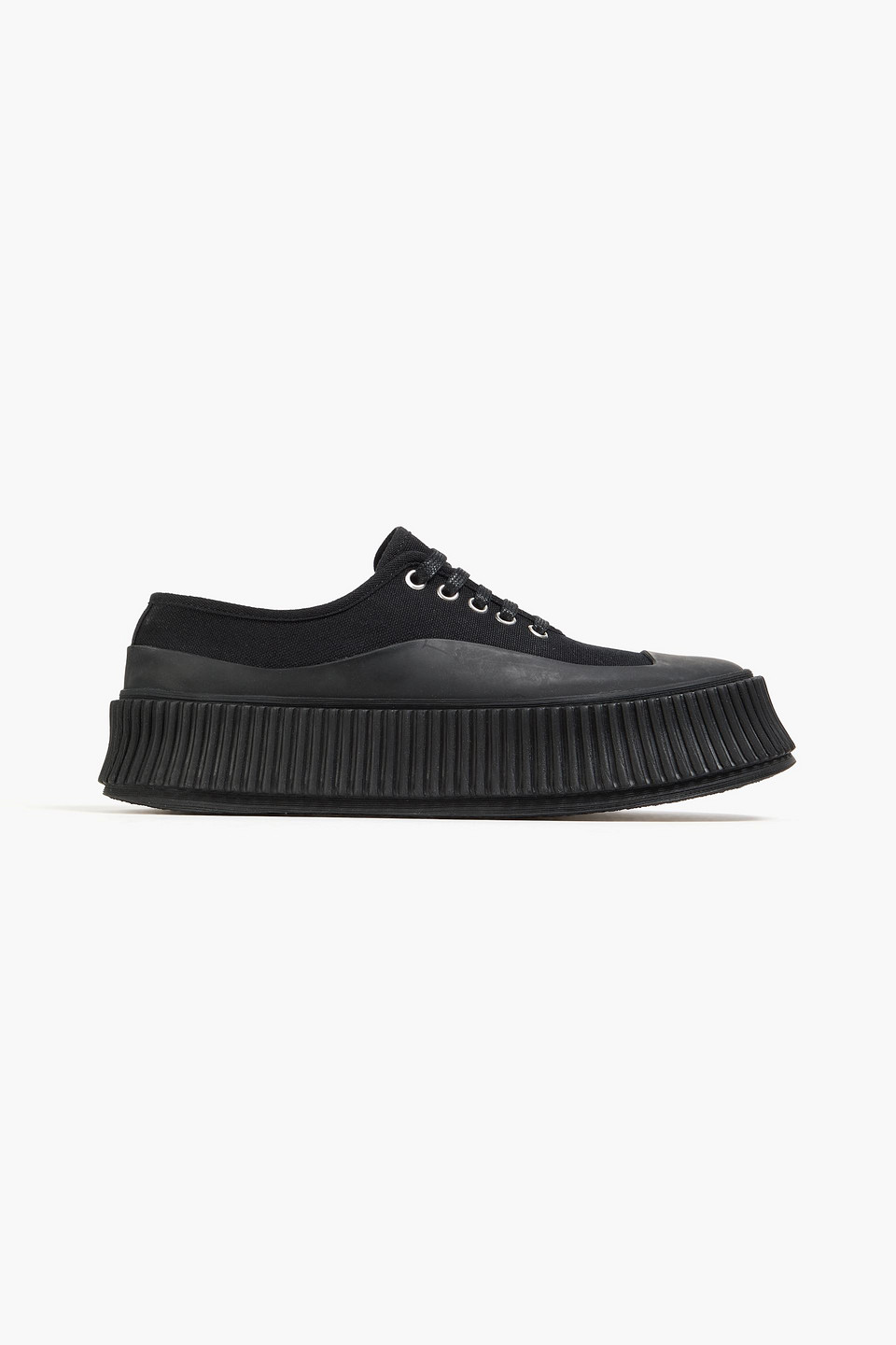 JIL SANDER CANVAS PLATFORM SNEAKERS 