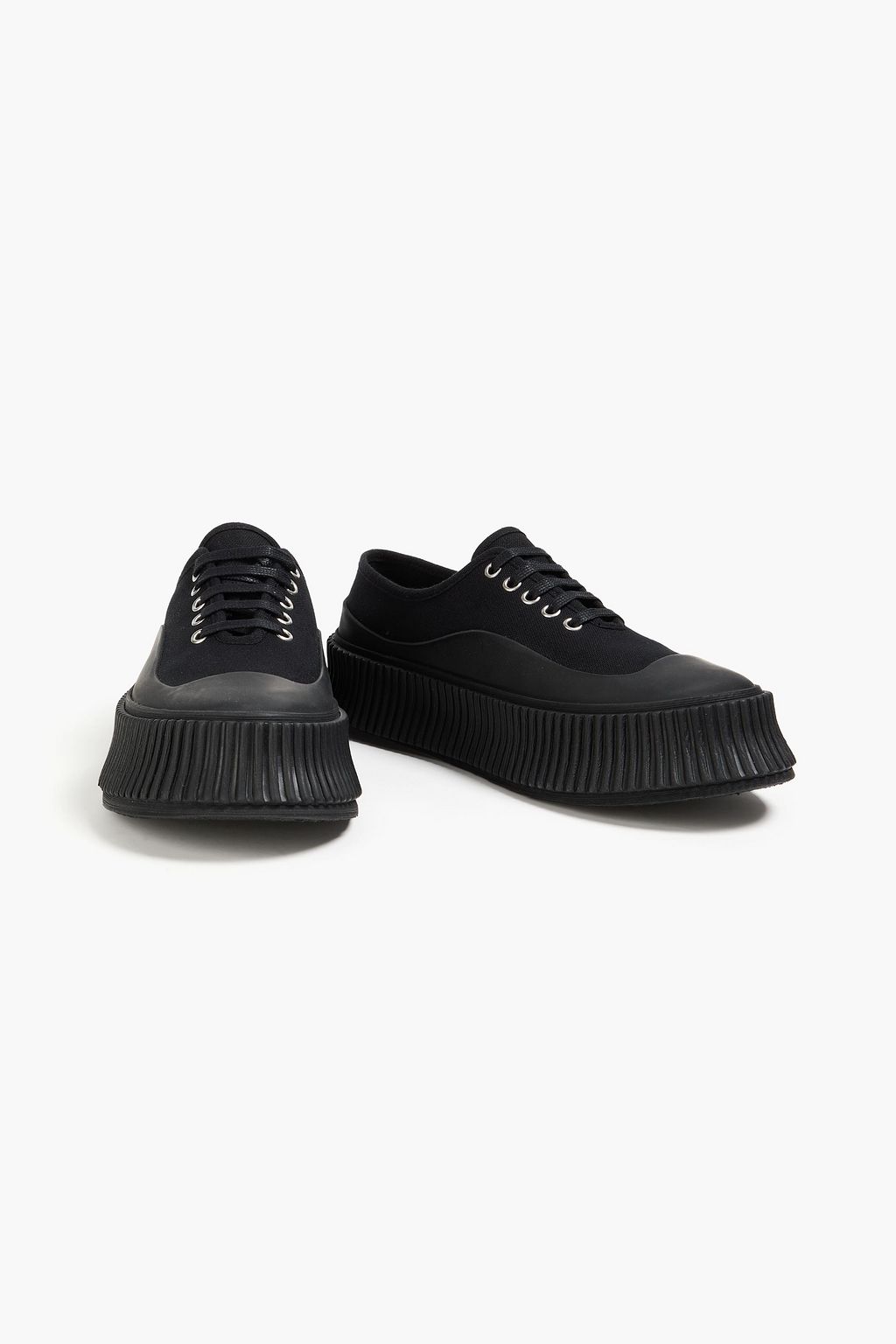 JIL SANDER 캔버스 플랫폼 스니커즈