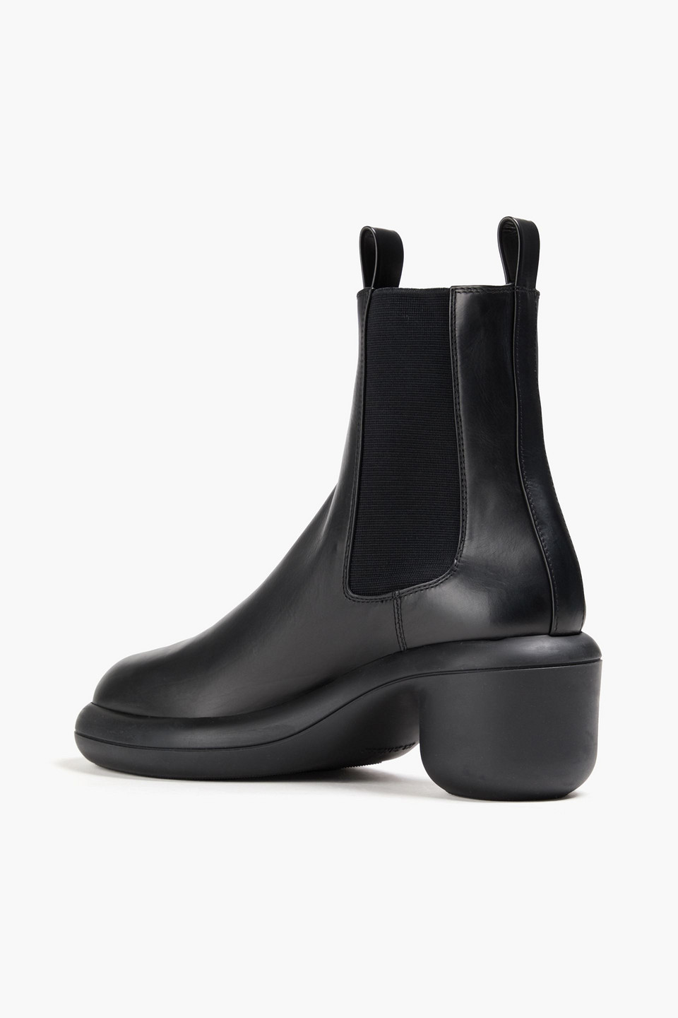 Jil Sander Glossed-leather Chelsea Boots In Black