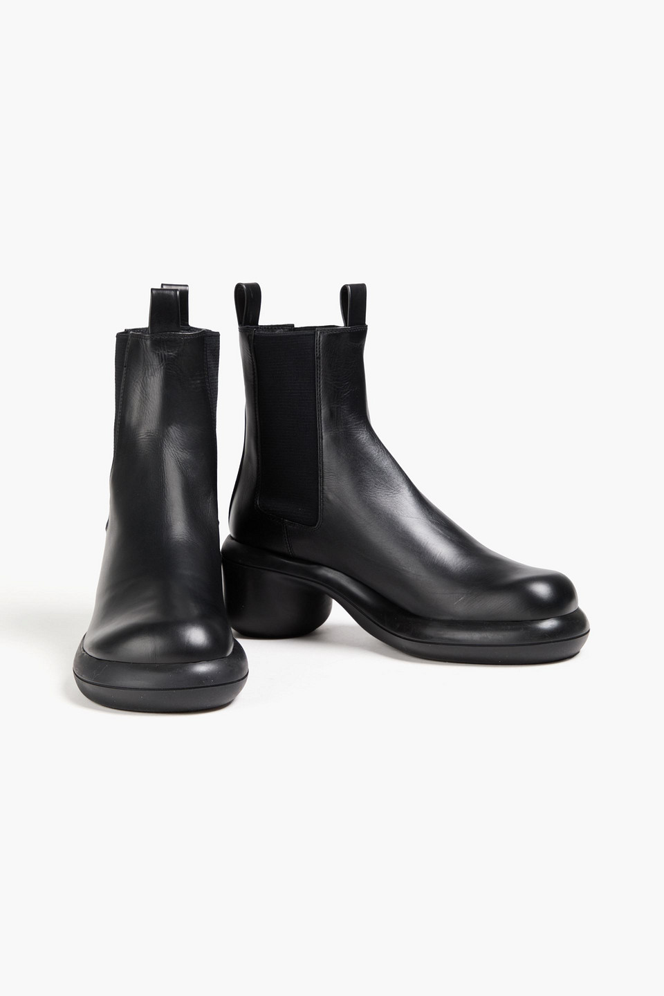 Jil Sander Glossed-leather Chelsea Boots In Black