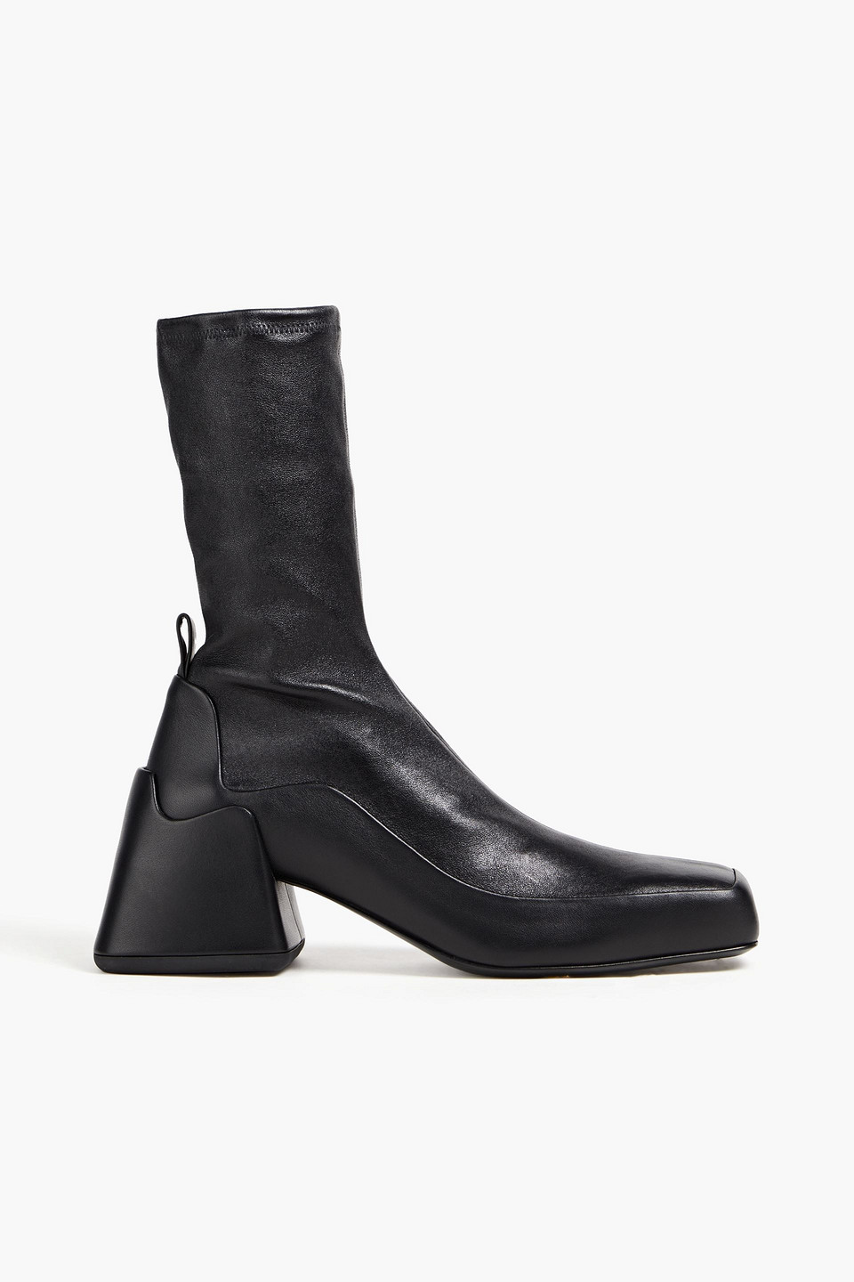 Jil Sander Stretch-leather Ankle Boots In Black