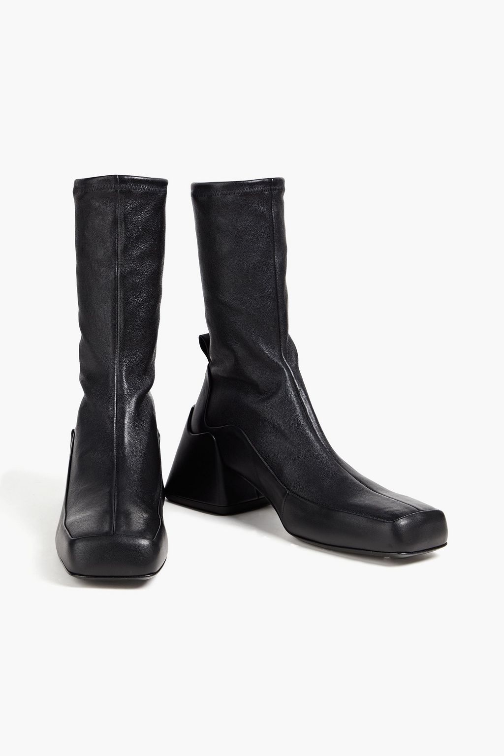 JIL SANDER 스트레치 가죽 앵클 부츠
